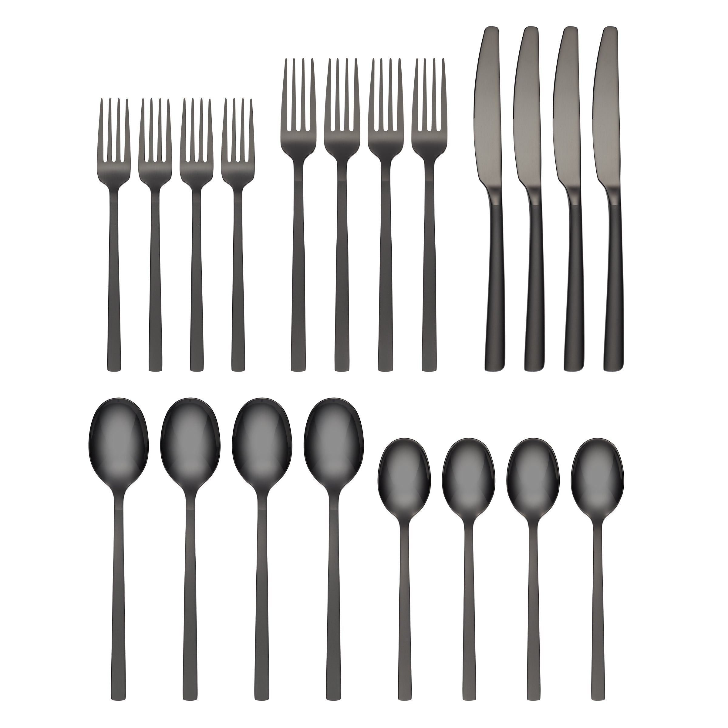Lenox Westmore Beacon Black Sand Mirror 20-Piece Flatware Set - Image 2