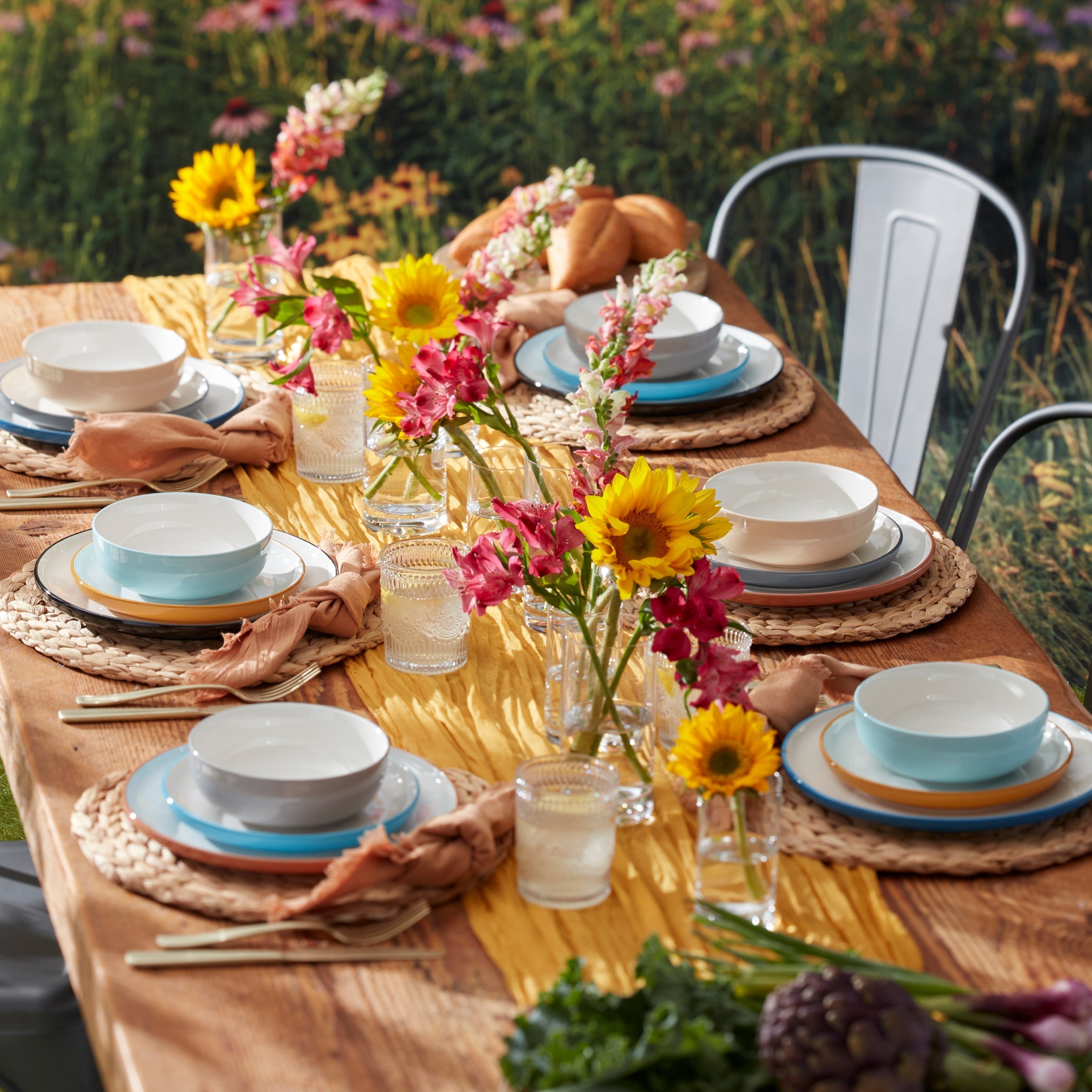 Lenox Westmore 24 Seven Colors Turquoise 12-Piece Dinnerware Set - Image 8