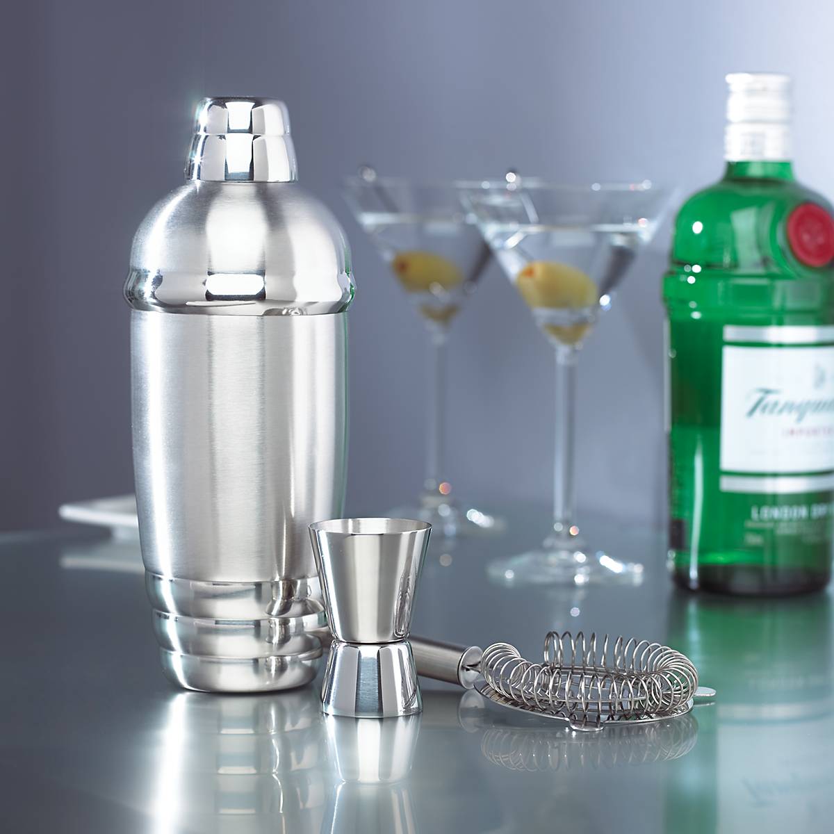 Lenox Westmore Tuscany Classics Stainless Steel Cocktail Shaker & Strainer Set - Image 3