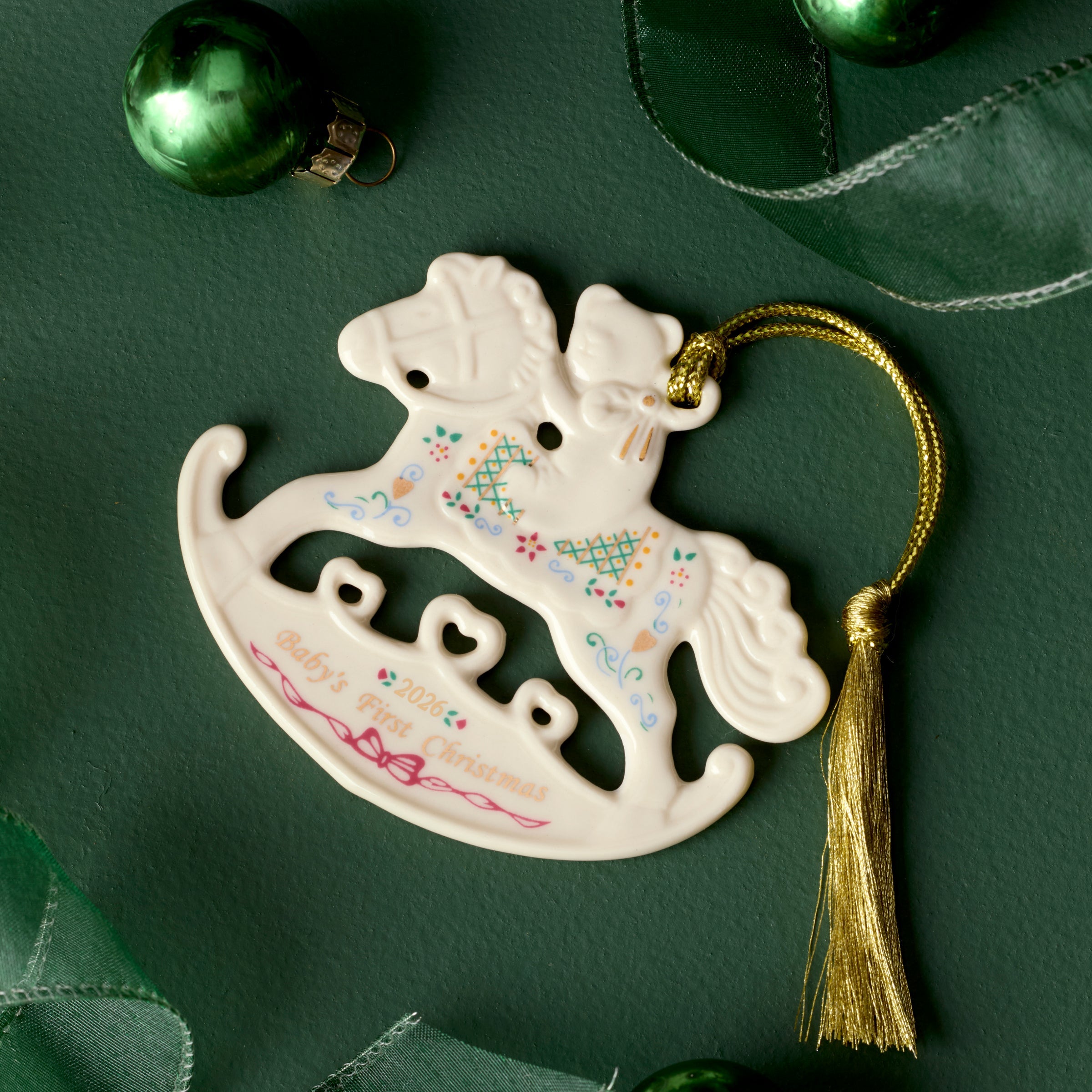 Lenox Westmore 2026 Baby's 1st Christmas Rocking Horse Ornament - Image 2