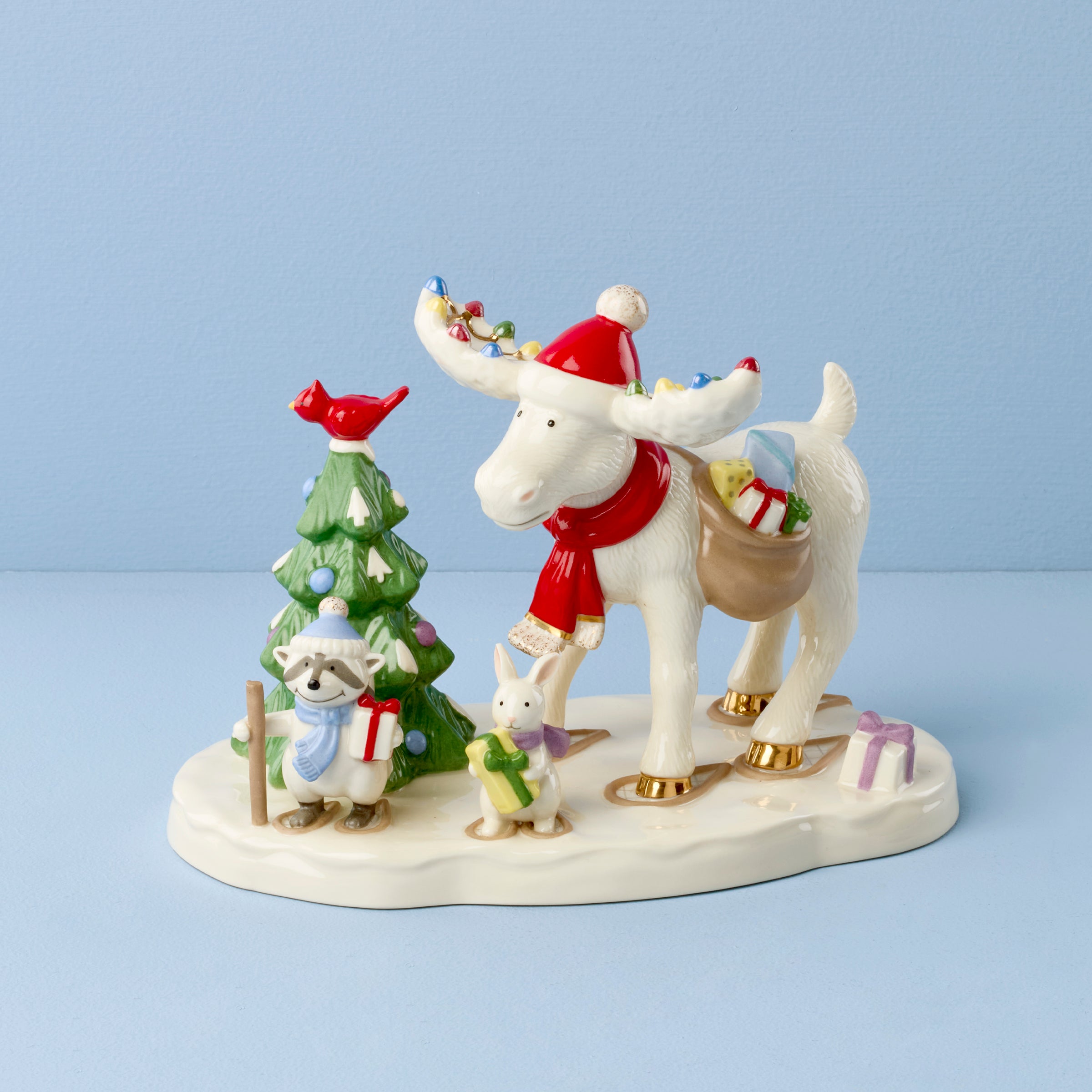 Lenox Westmore Marcel The Moose Delivering Gifts Figurine