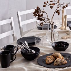 Alternative view of Lenox Westmore Ridge Black 12-Piece Dinnerware Set