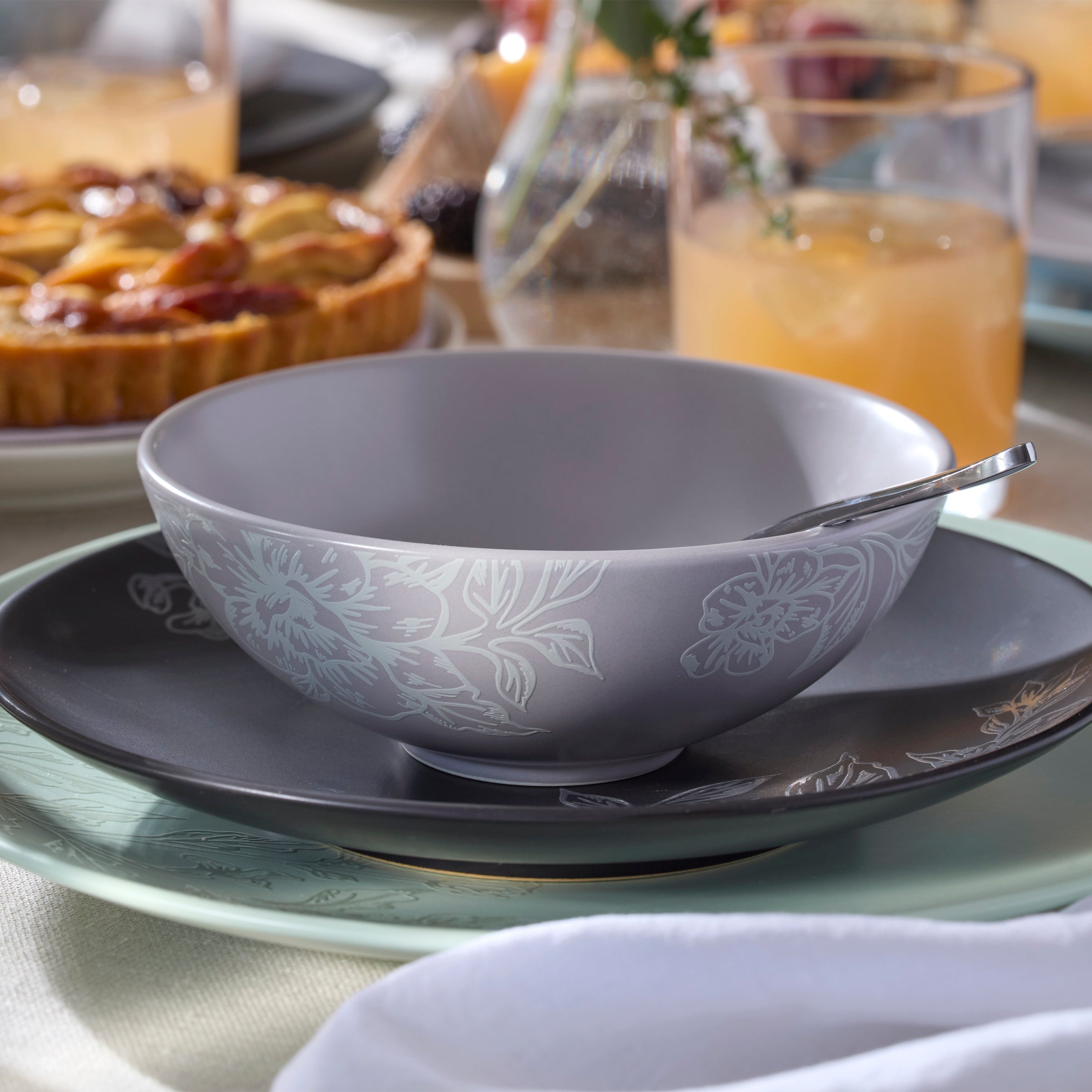Lenox Westmore Roseto Soft Sage 12-Piece Dinnerware Set - Image 11