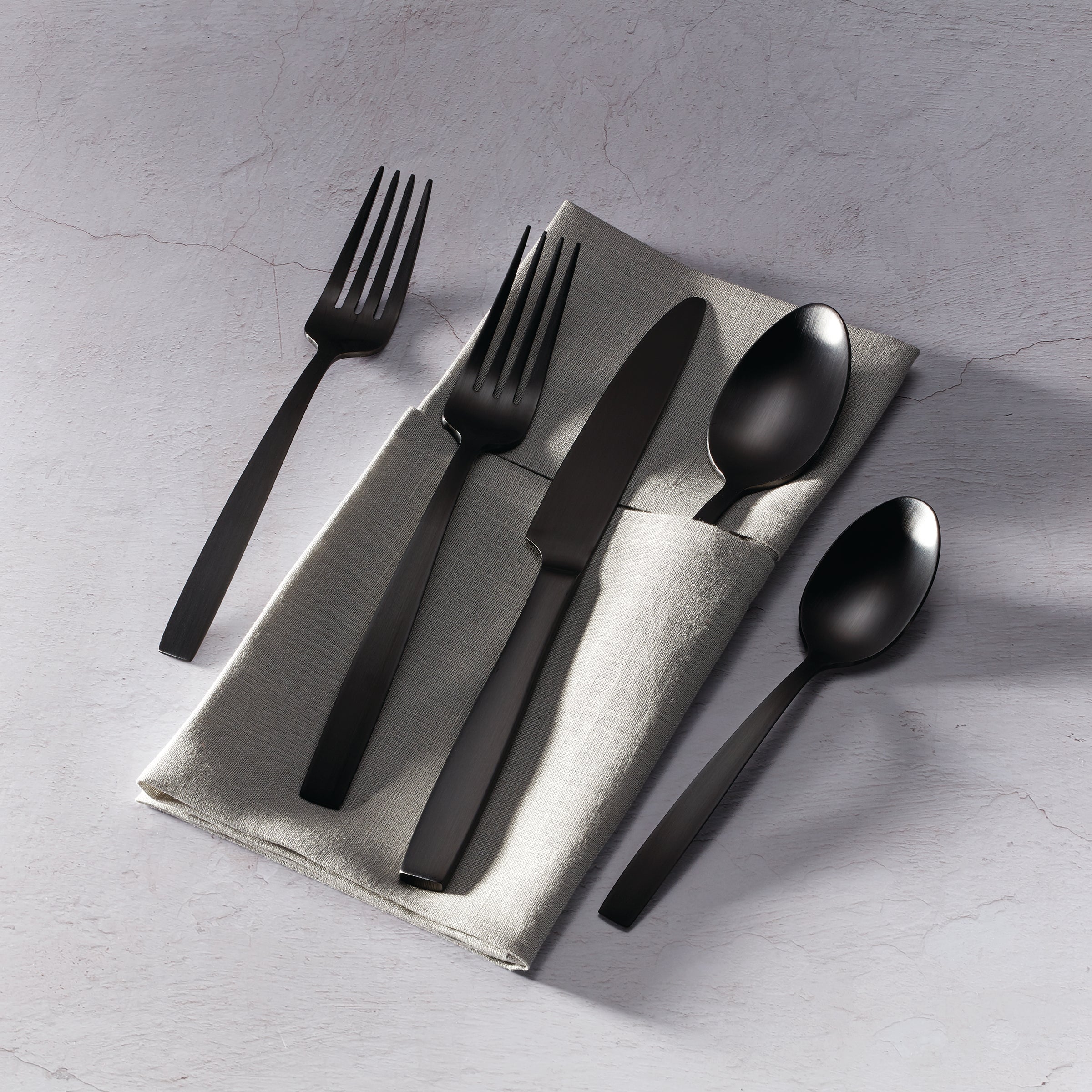 Lenox Westmore Clearview Black Satin 20-Piece Flatware Set - Image 3