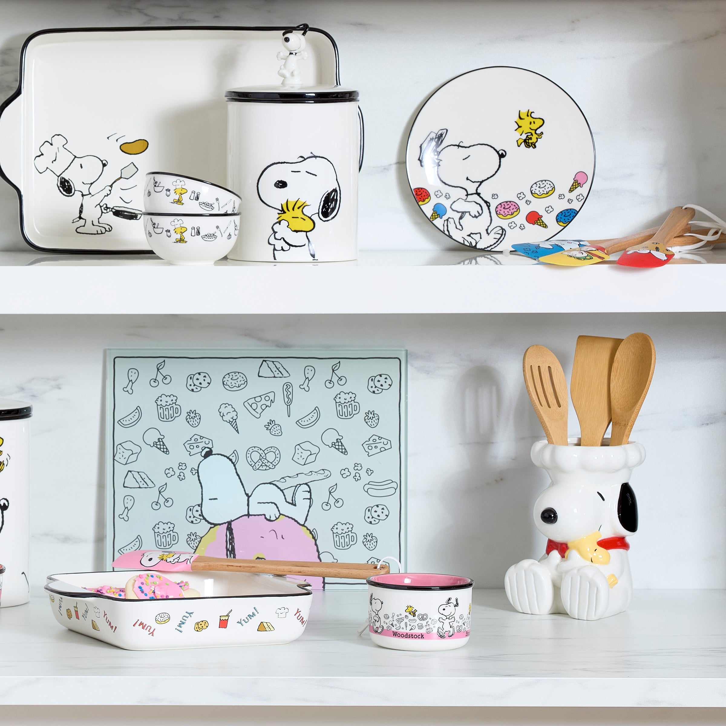 Lenox Westmore Chef Snoopy Figural Utensil Crock 4-Piece Set - Image 3