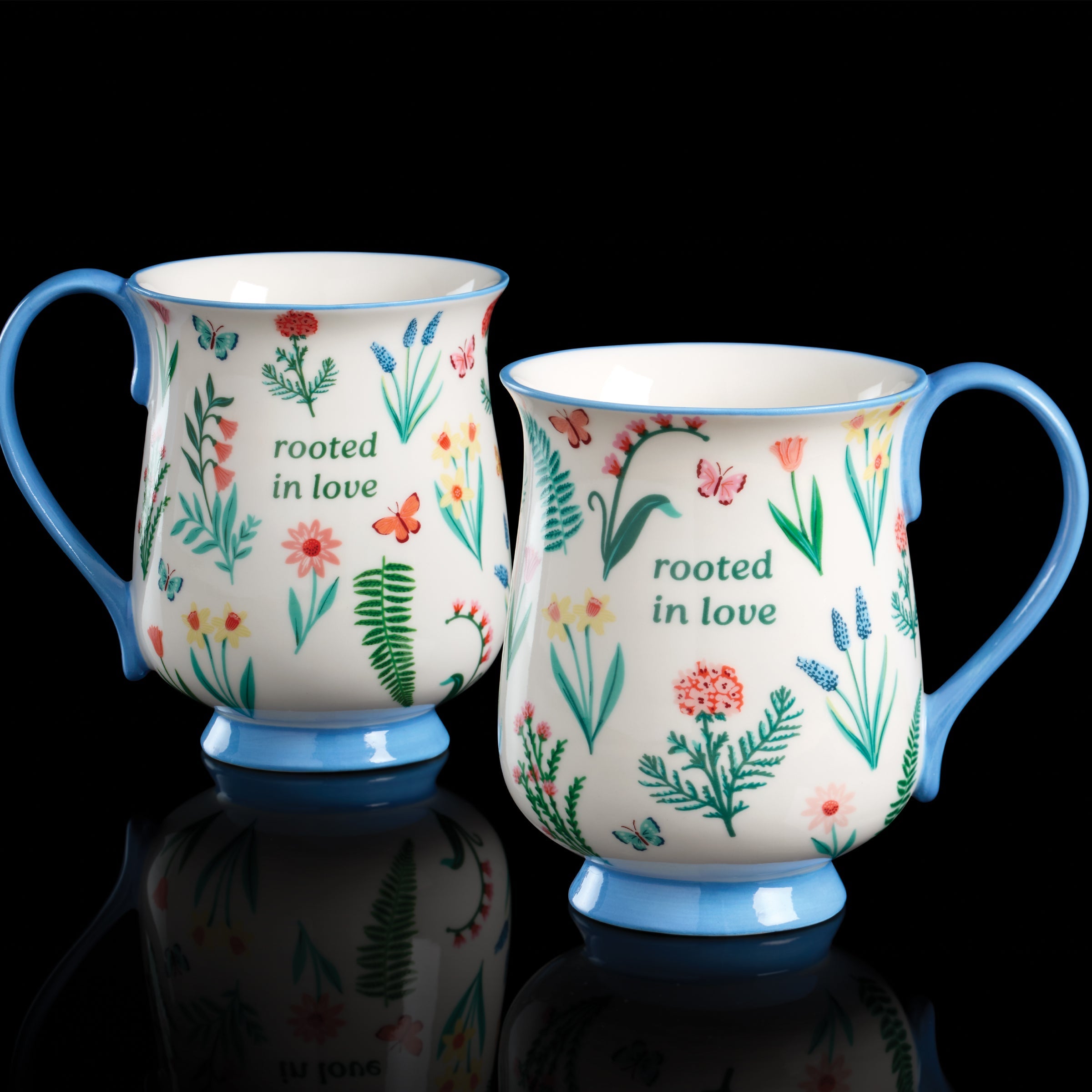 Lenox Westmore First Blooms Blue Mugs, Set of 2 - Image 3