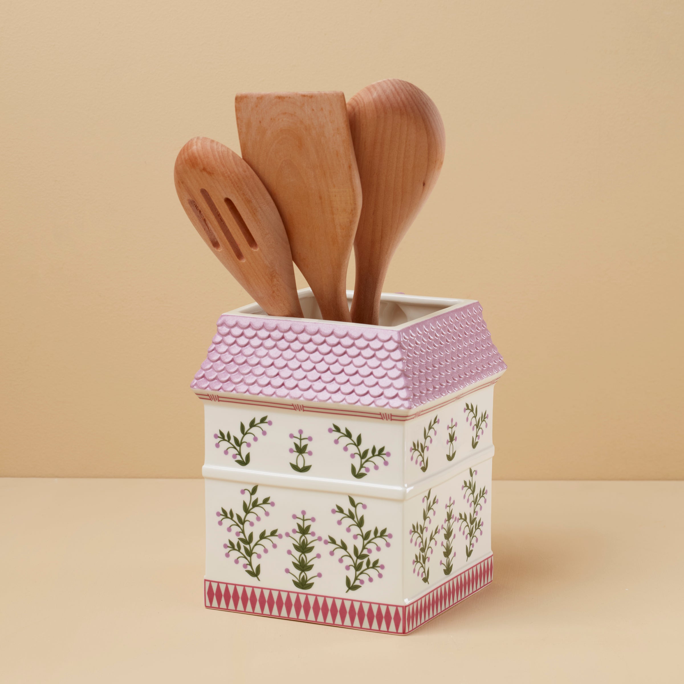Lenox Westmore Lenox Spice Village Utensil Crock with Wood Utensils - Image 2