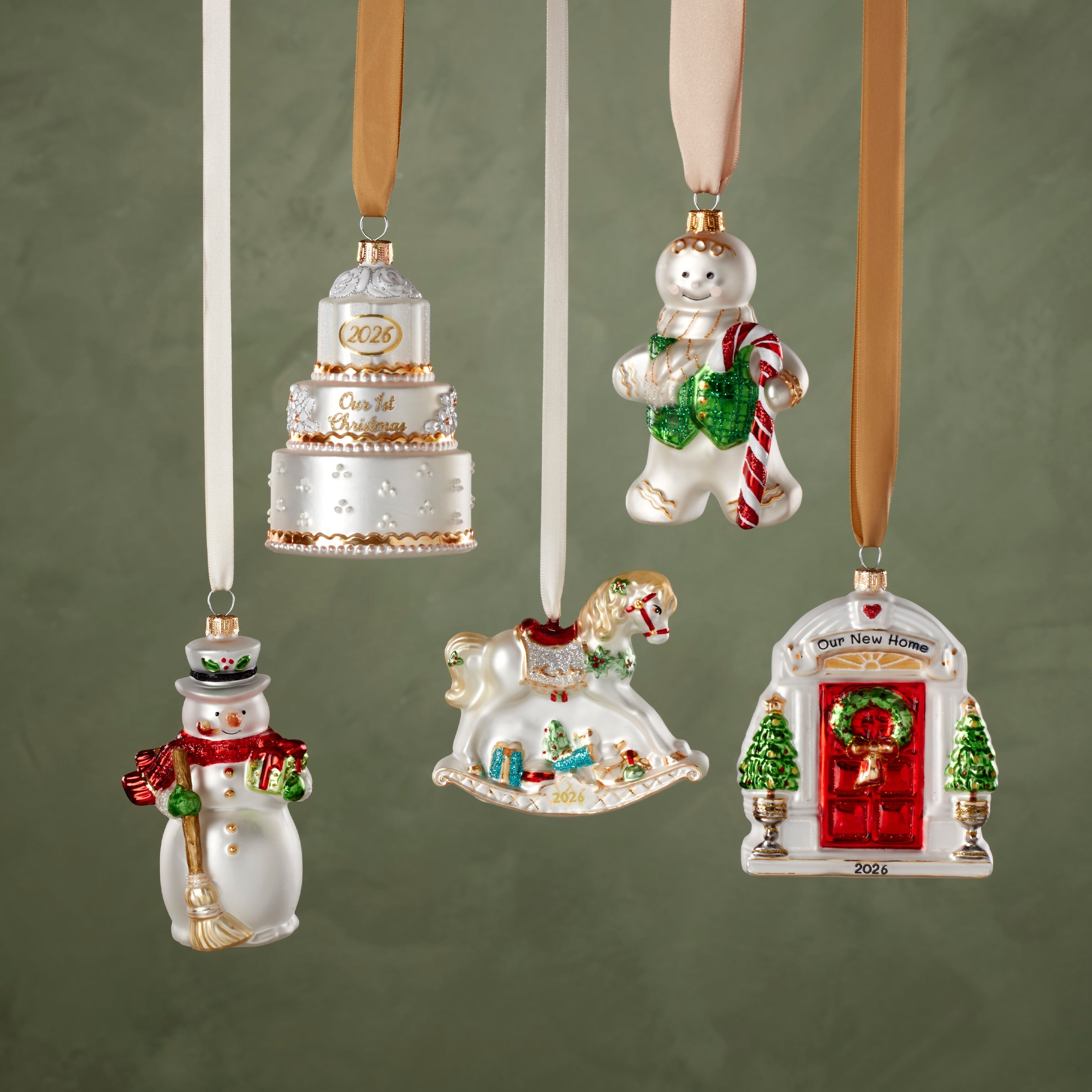 Lenox Westmore 2026 Retro Blown Glass Our 1st Christmas Wedding Ornament - Image 5