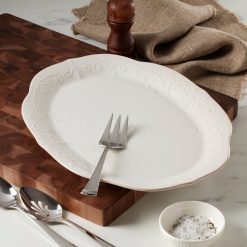 Alternative view of Lenox Westmore French Perle White Oval Serving Platter