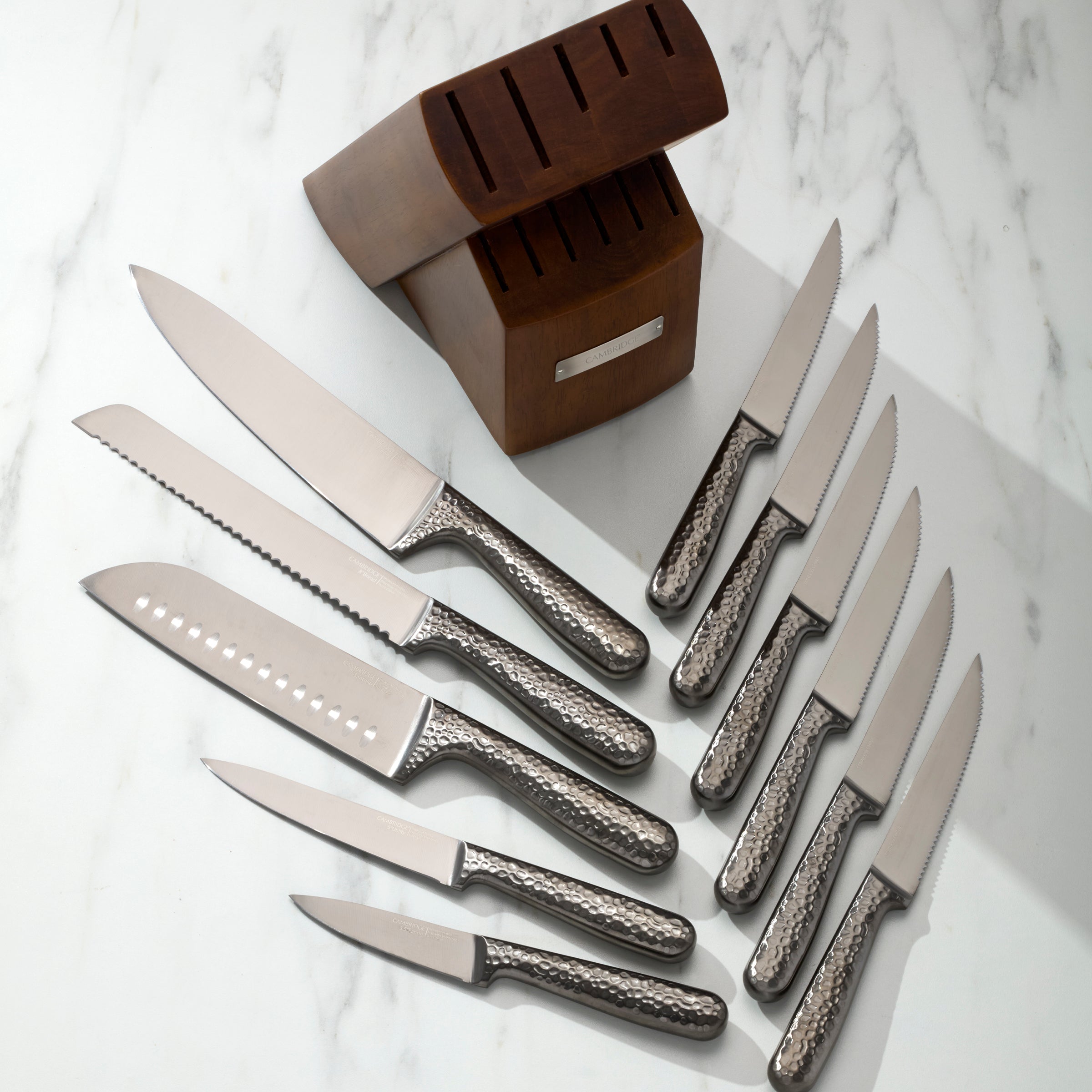 Lenox Westmore Nero Hammered Titanium 12 Piece Cutlery Block Set - Image 7