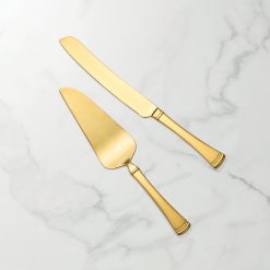 Lenox Westmore Portola Gold Satin 2-Piece Dessert Set