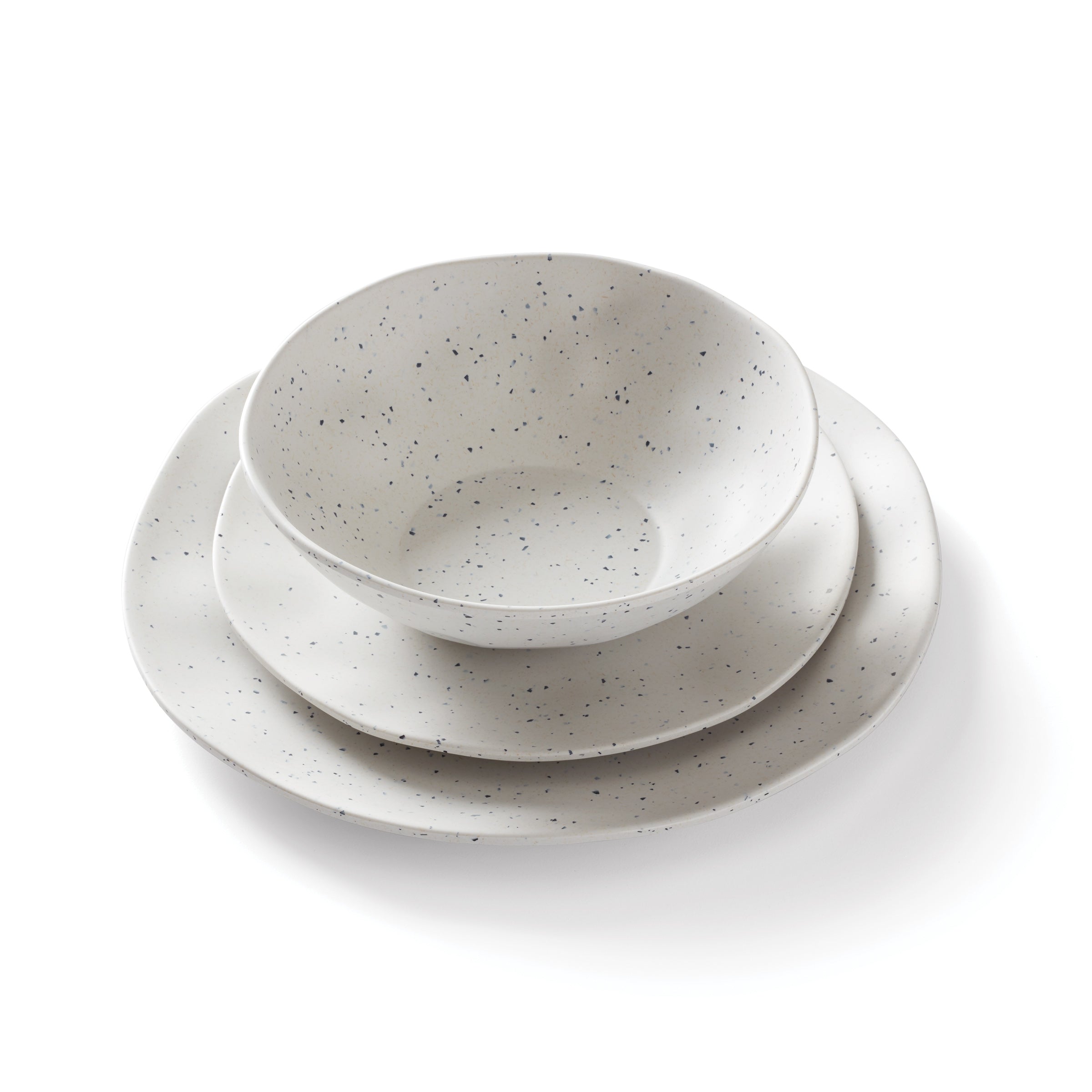 Lenox Westmore Terrazzo Melamine Cream 12-Piece Dinnerware Set - Image 14