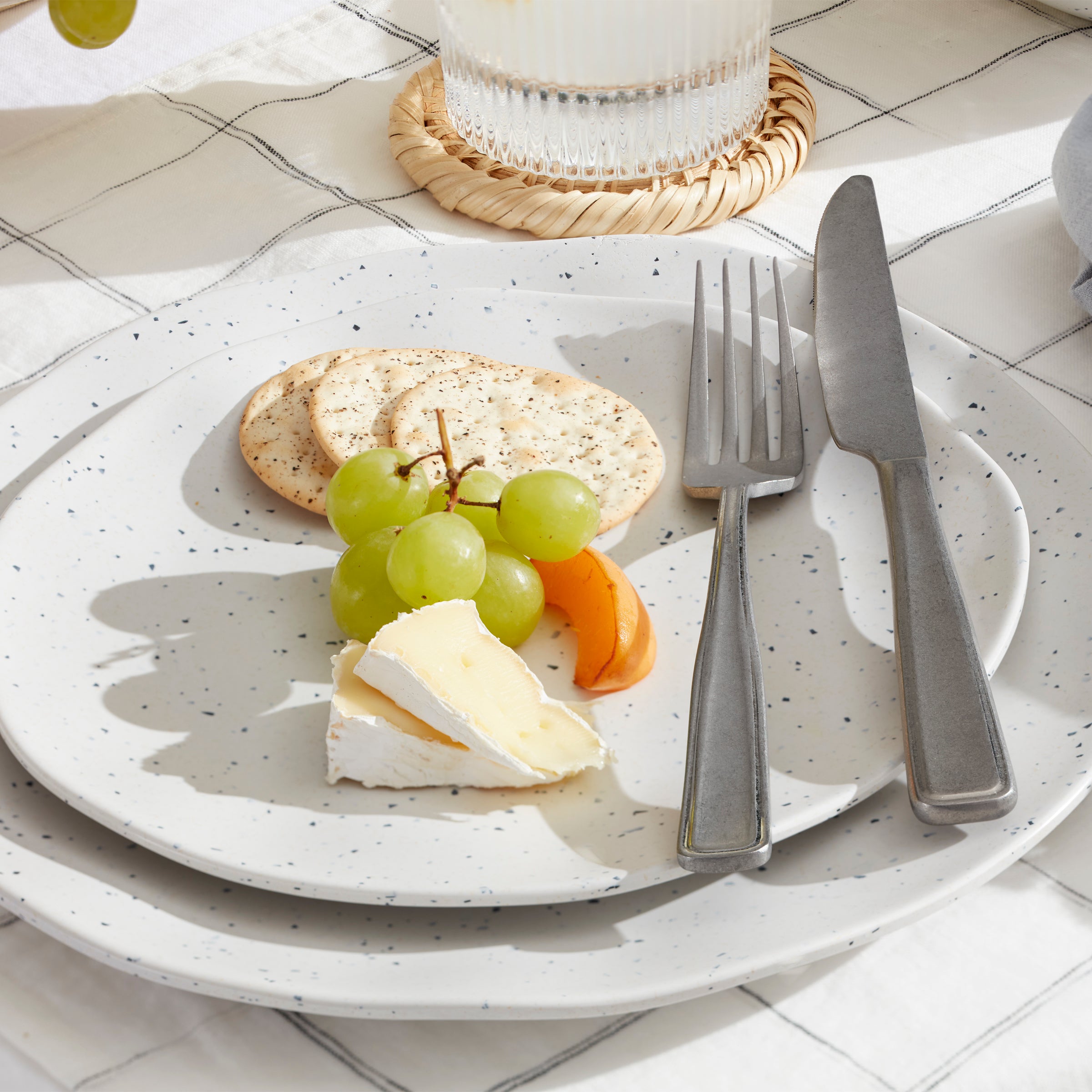 Lenox Westmore Terrazzo Melamine Cream 12-Piece Dinnerware Set - Image 2