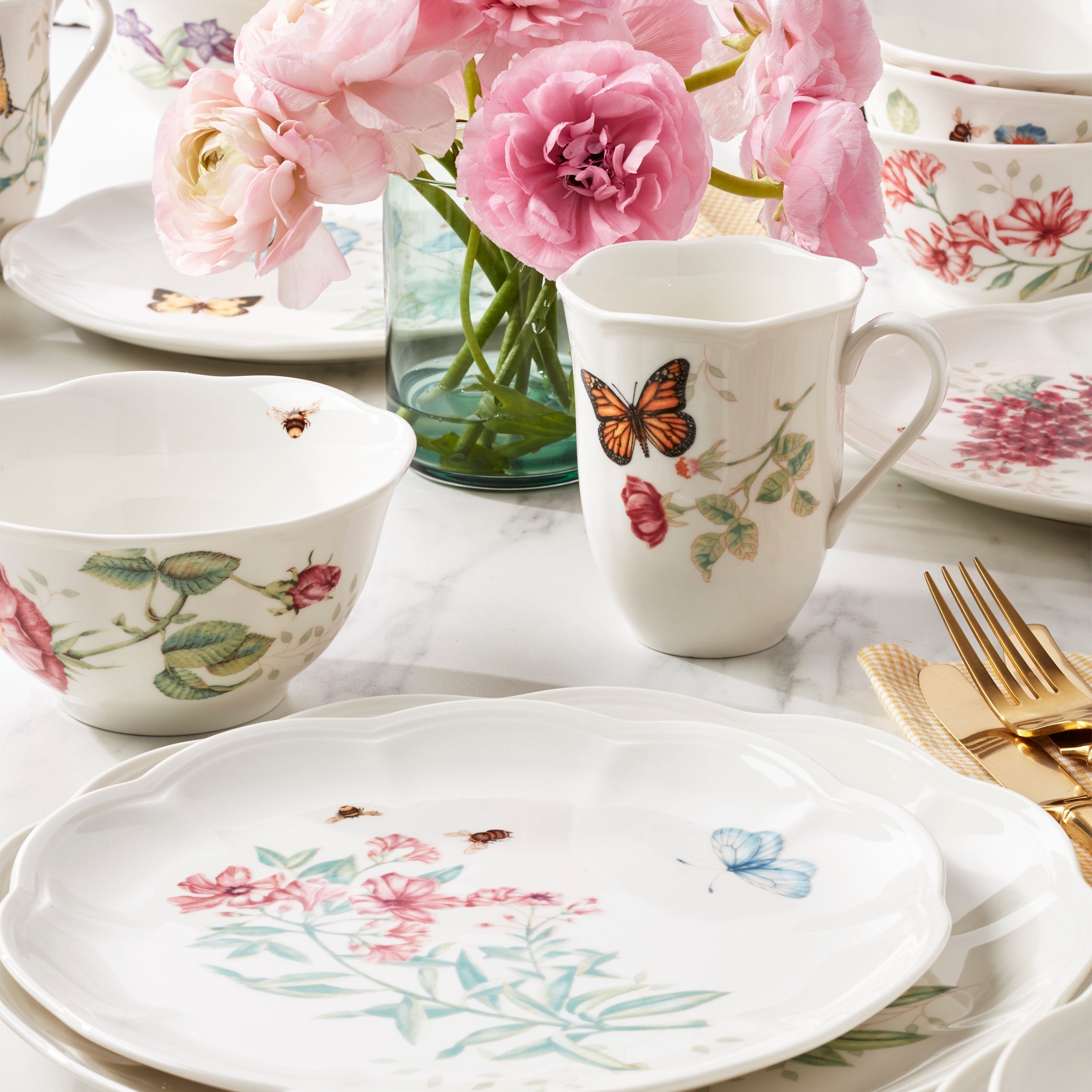 Lenox Westmore Butterfly Meadow 24-Piece Dinnerware Set - Image 2