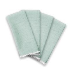 Alternative view of Lenox Westmore French Perle Solid Ice Blue Dinner Napkins, Set of 4