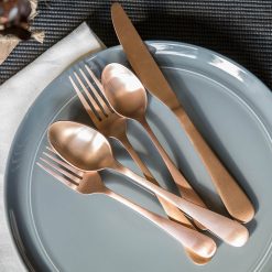 Alternative view of Lenox Westmore Rhiannon Copper Satin 20-Piece Flatware Set