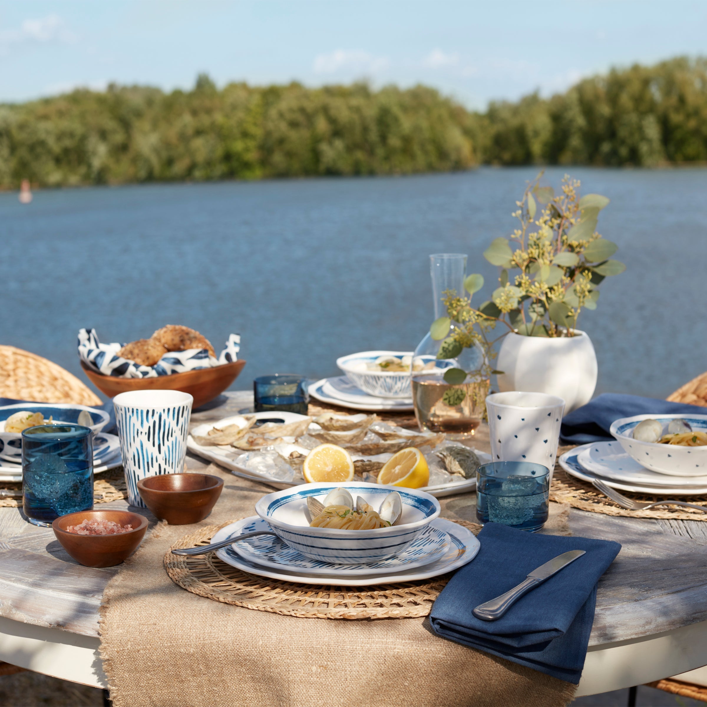 Lenox Westmore Blue Bay Melamine Assorted Accent Plates, Set of 4 - Image 9
