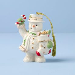 Lenox Westmore 2025 Snowman With Stocking Ornament