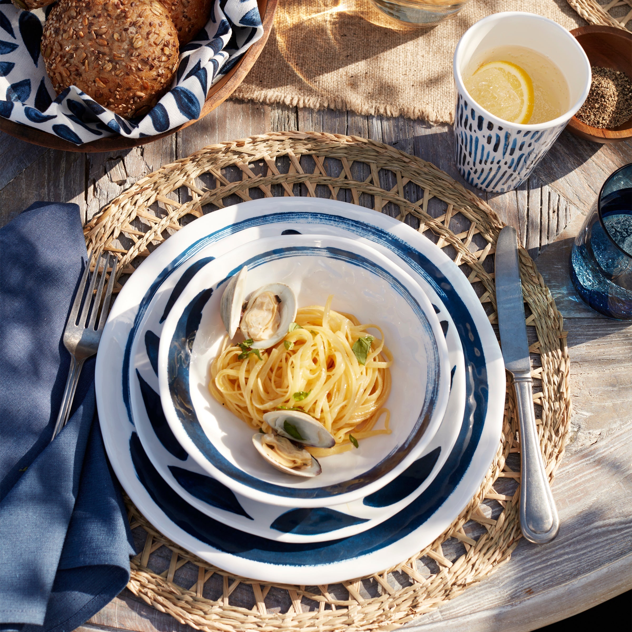 Lenox Westmore Blue Bay Melamine All-Purpose Bowls, Set of 4 - Image 4