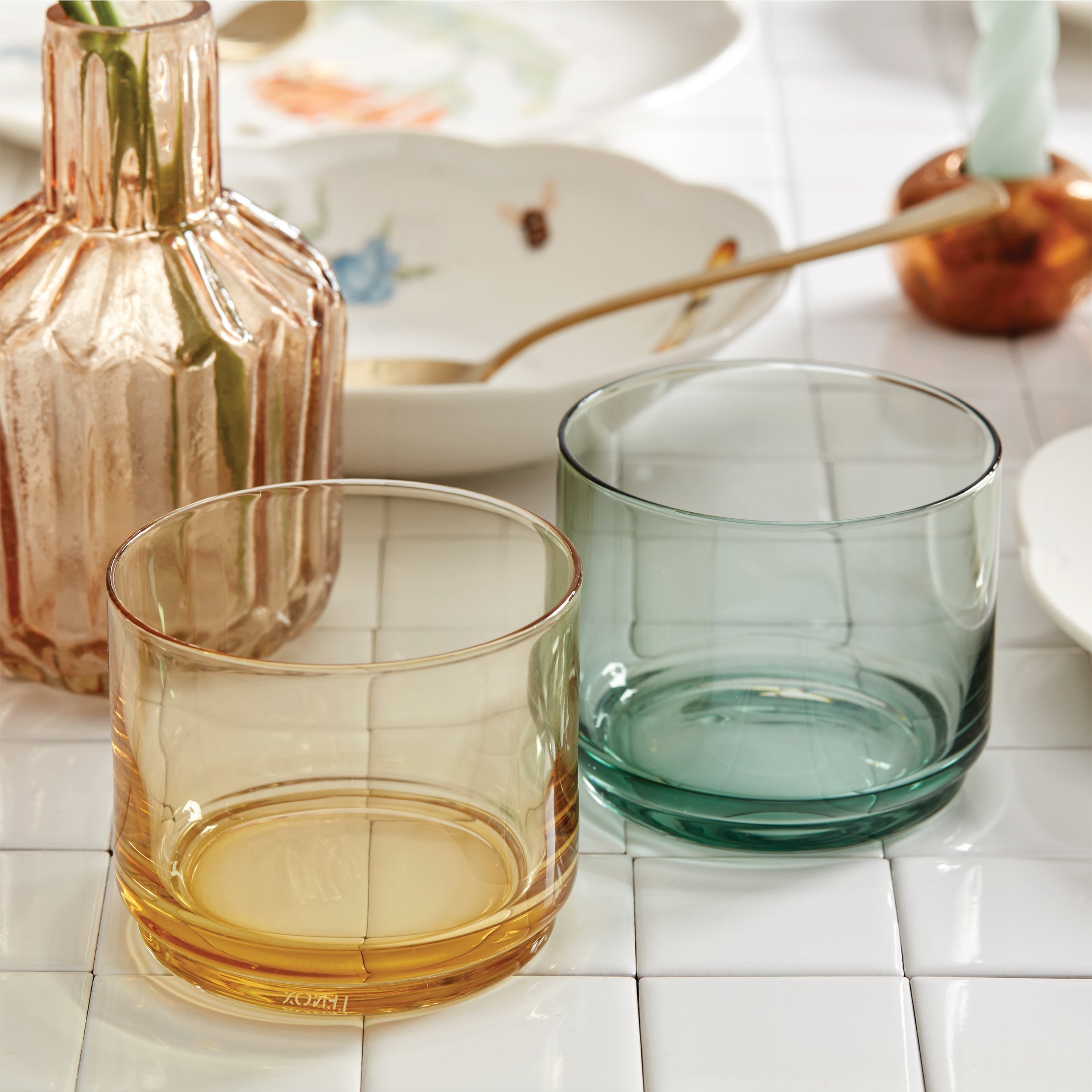 Lenox Westmore Tuscany Classics Stackable Amber Short Glasses, Set of 4 - Image 6