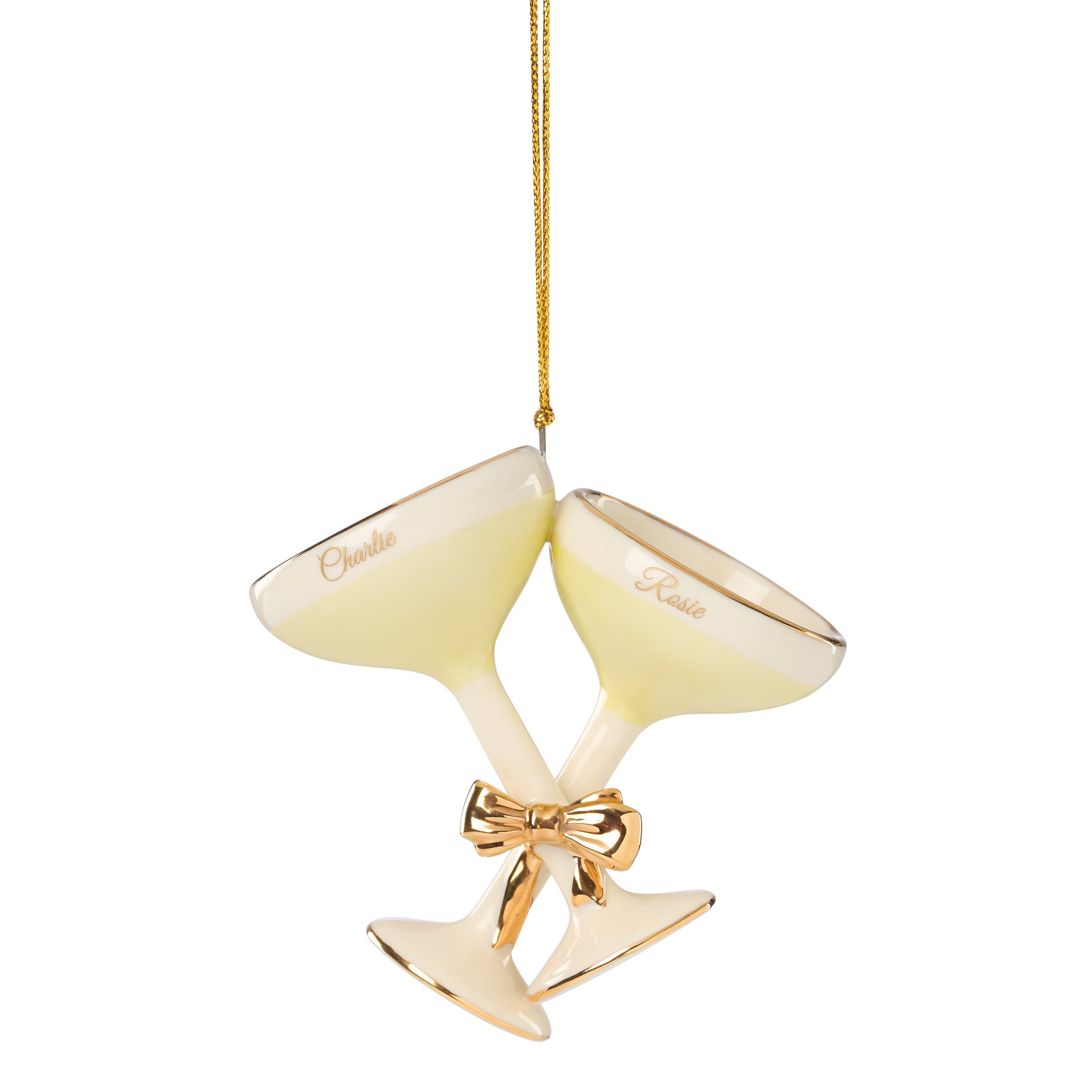Lenox Westmore Personalized Champagne Glasses Ornament - Image 3