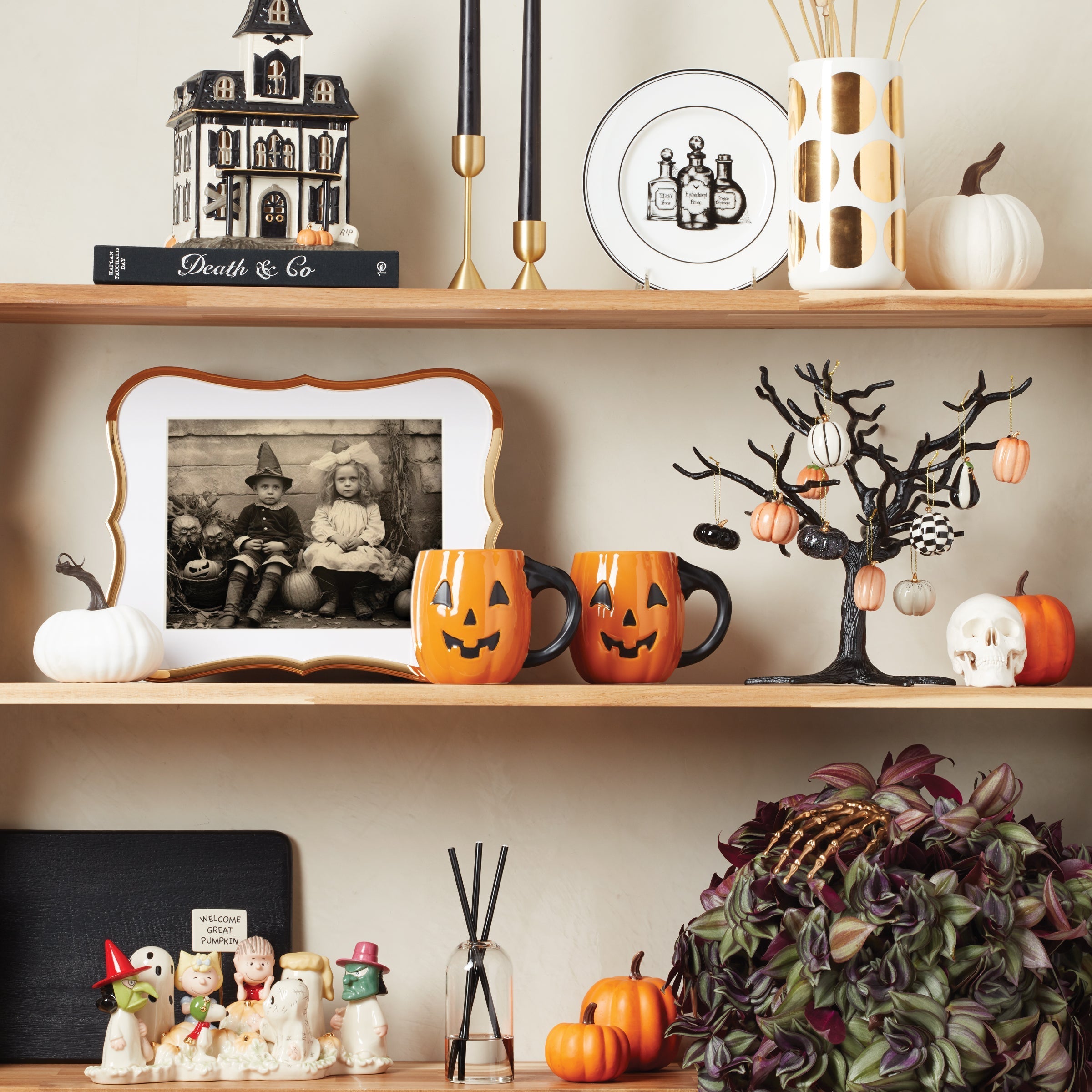Lenox Westmore Halloween Figural Pumpkin Mugs, Set of 4 - Image 2