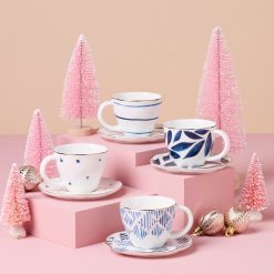 Alternative view of Lenox Westmore Blue Bay 8-Piece Espresso Cup & Saucer Set