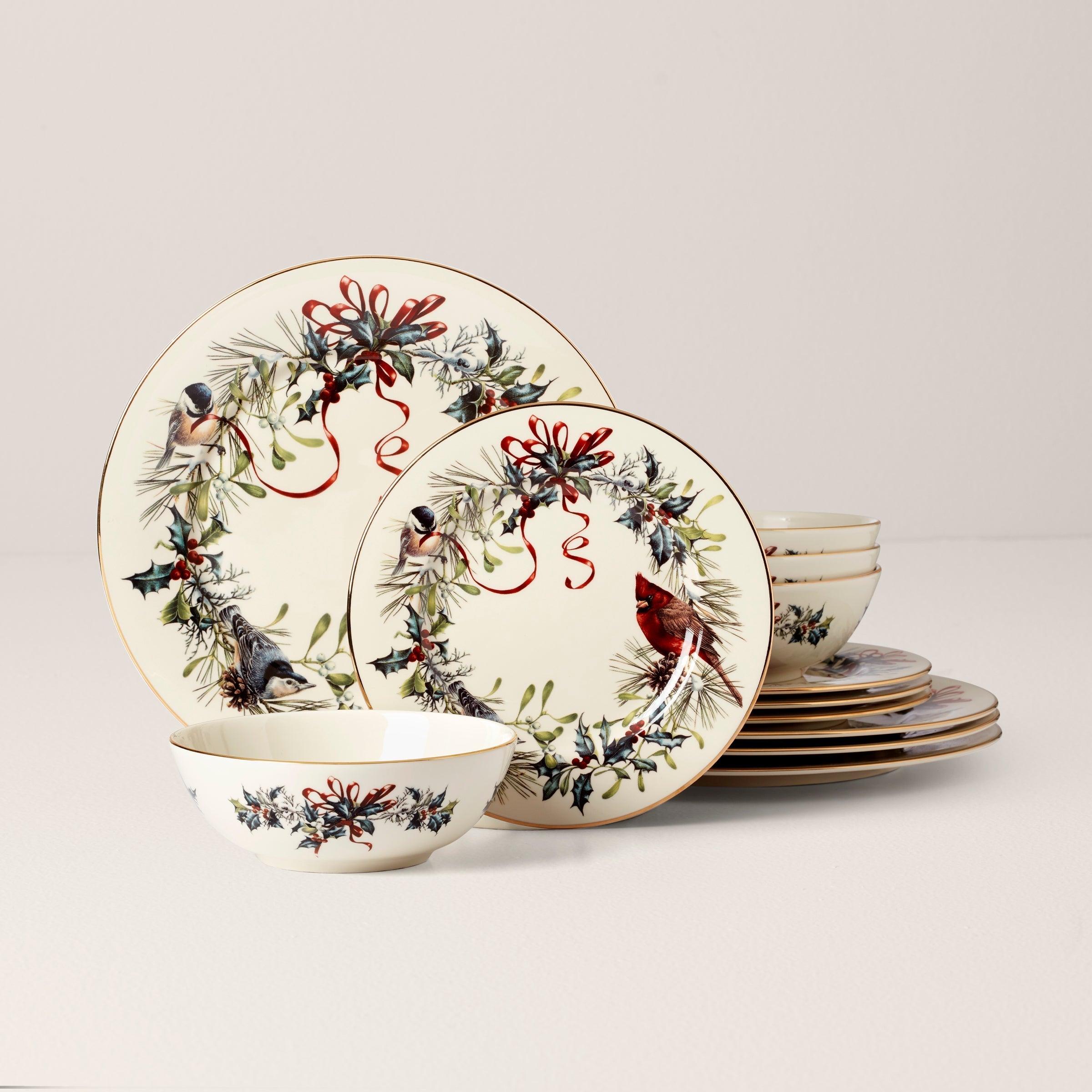 Lenox Westmore Winter Greetings 12-Piece Dinnerware Set