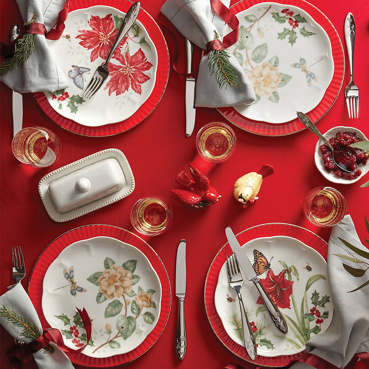 Lenox Westmore Butterfly Meadow Holiday 18-Piece Dinnerware Set - Image 3