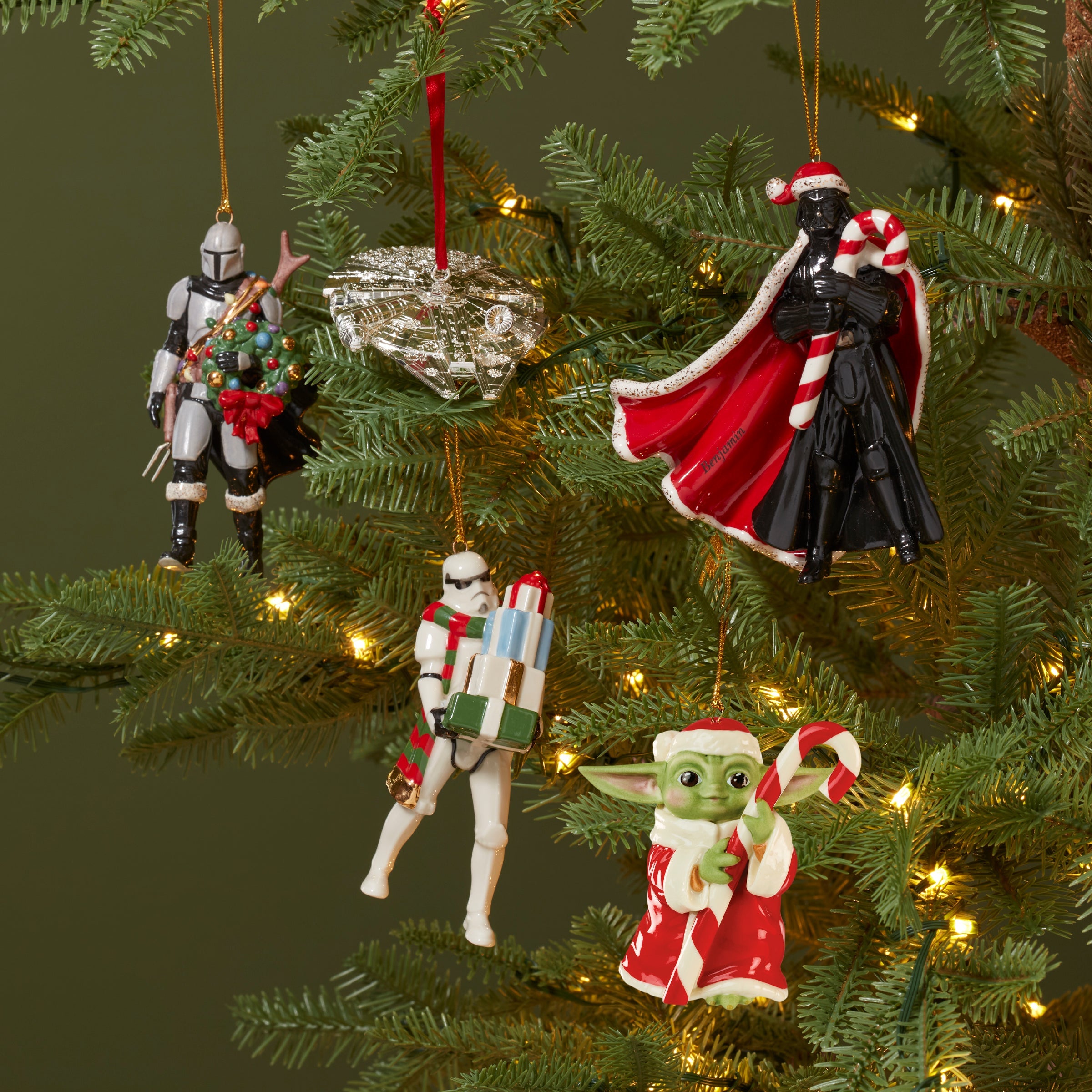 Lenox Westmore Grogu with Candy Cane Ornament - Image 6