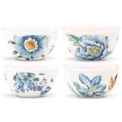 Alternative view of Lenox Westmore Butterfly Meadow Blue Dessert Bowls, Set of 4
