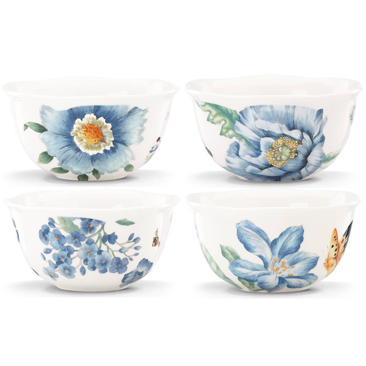 Lenox Westmore Butterfly Meadow Blue Dessert Bowls, Set of 4 - Image 2