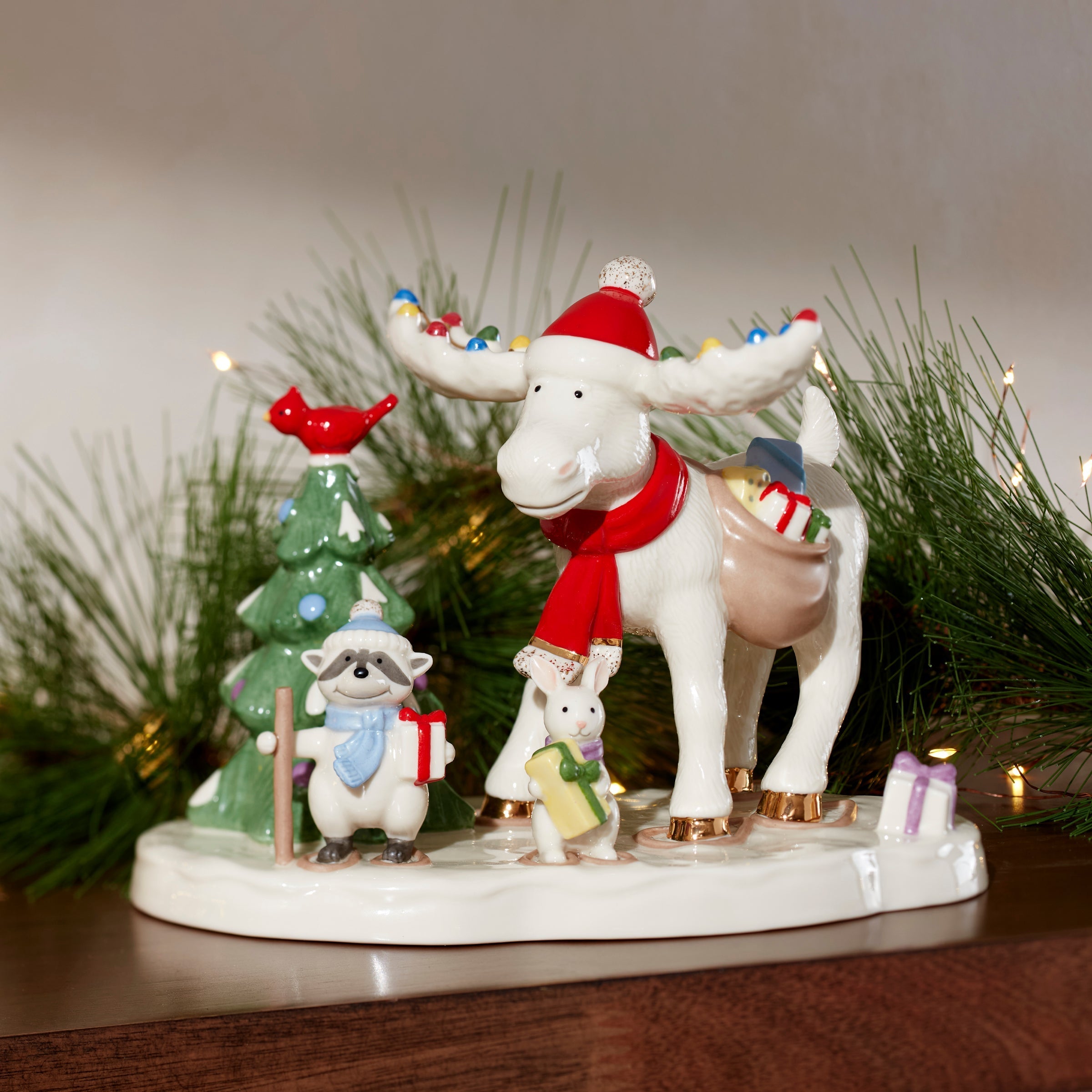 Lenox Westmore Marcel The Moose Delivering Gifts Figurine - Image 3