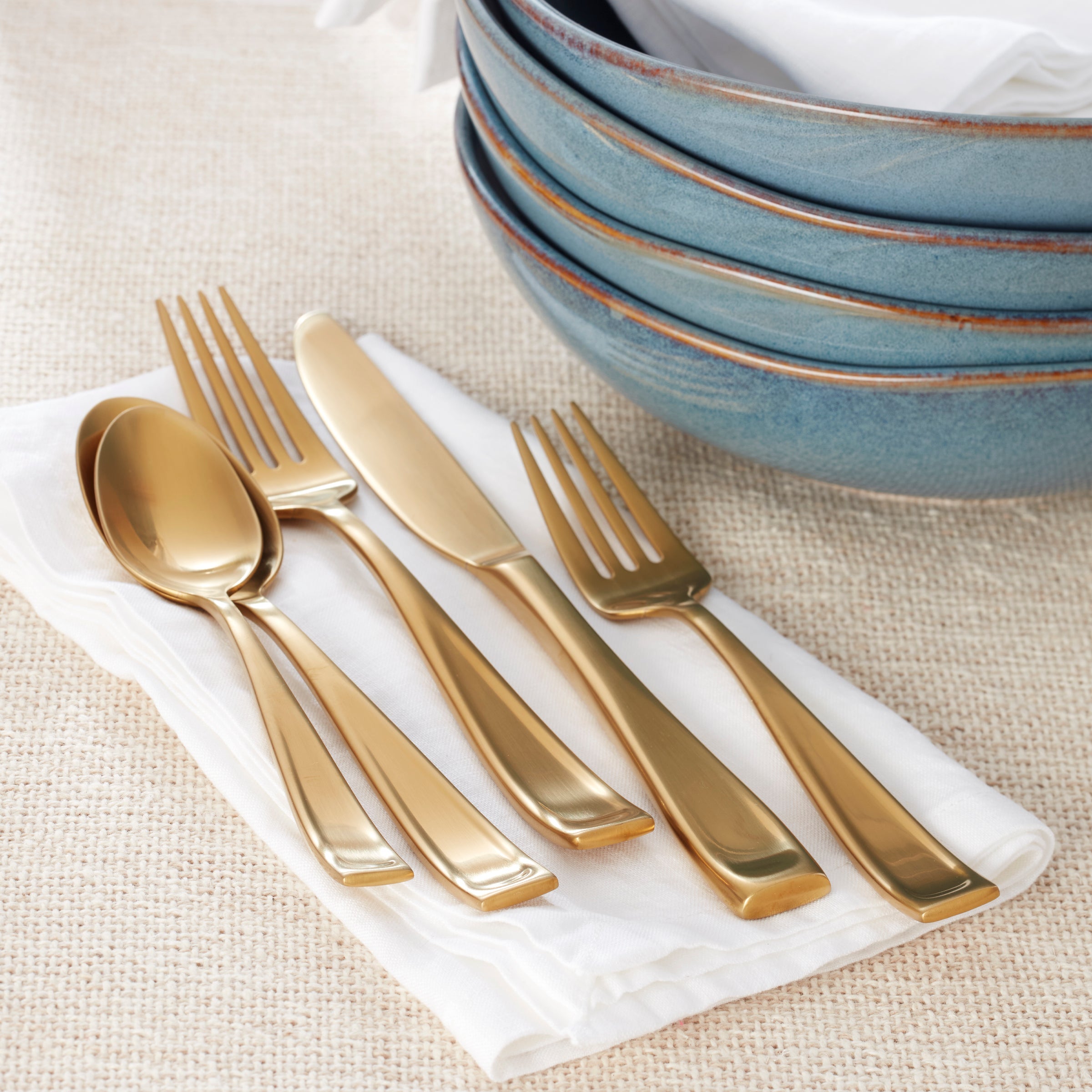 Lenox Westmore Moda Gold Satin 20-Piece Flatware Set - Image 3