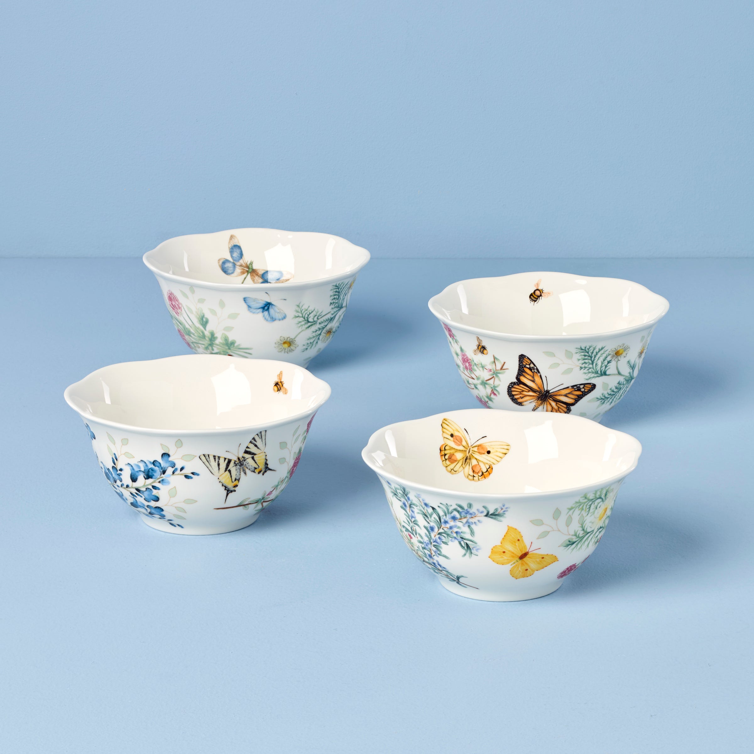 Lenox Westmore Butterfly Meadow Herbs Rice Bowls, Set of 4
