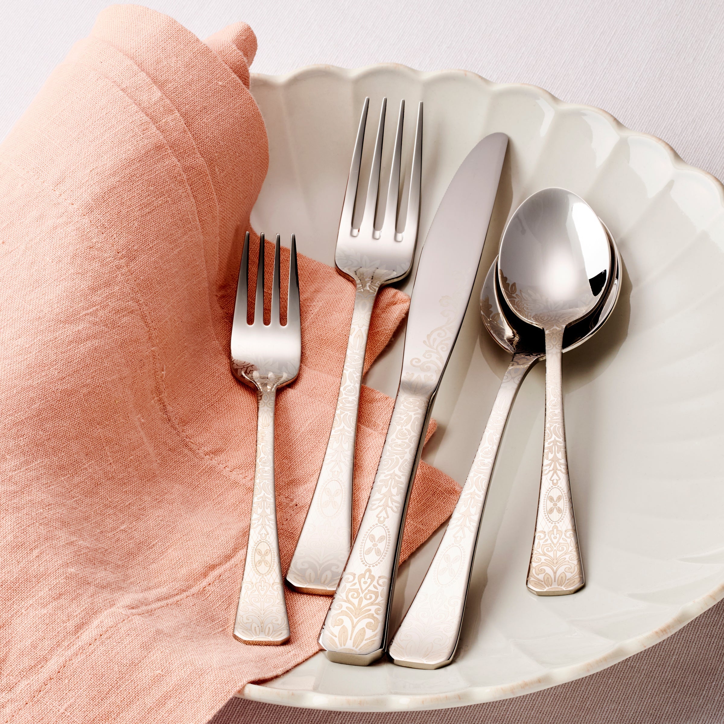 Lenox Westmore Floral Etch 5-Piece Place Setting - Image 2