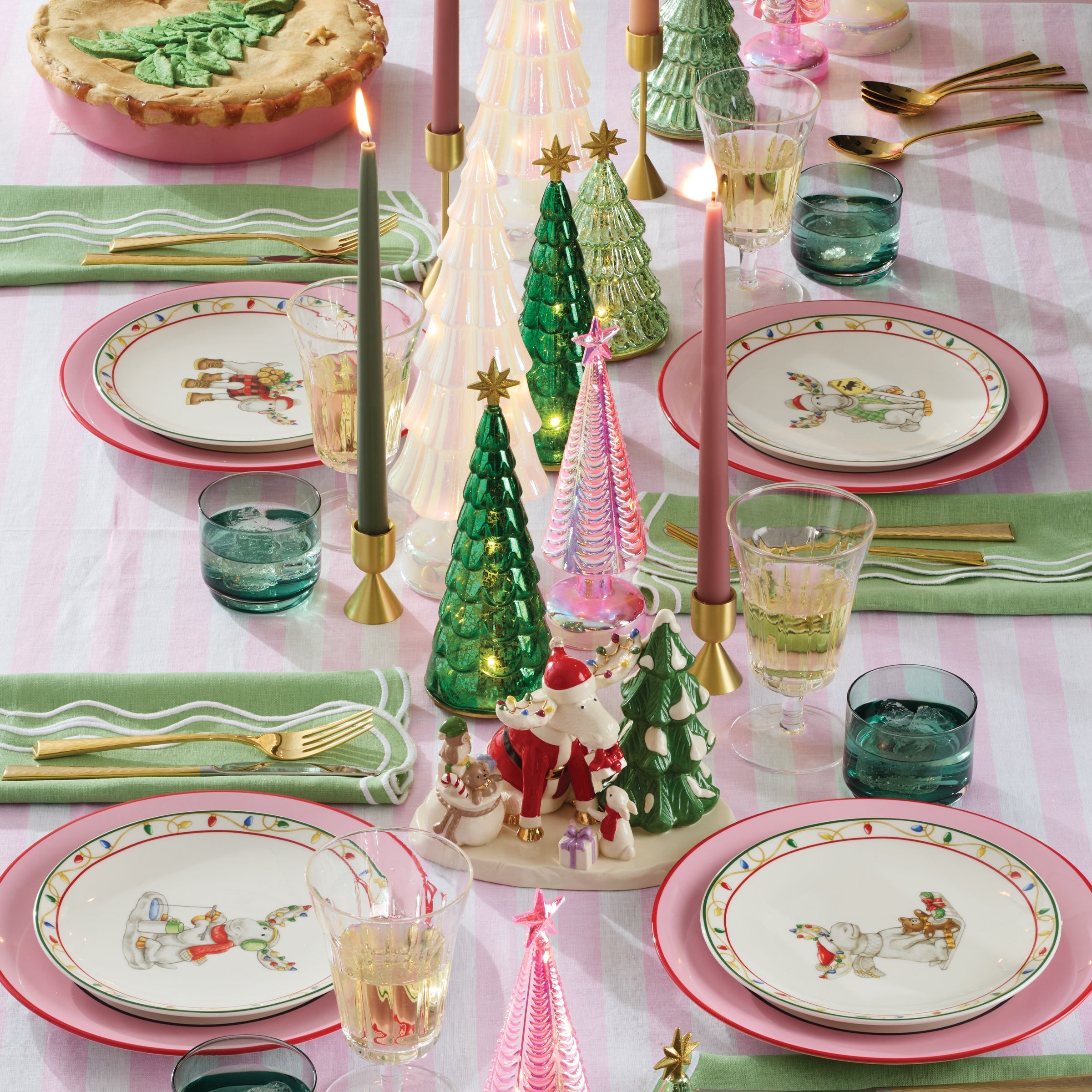 Lenox Westmore Tuscany Classics Stackable Green Short Glasses, Set of 4 - Image 6