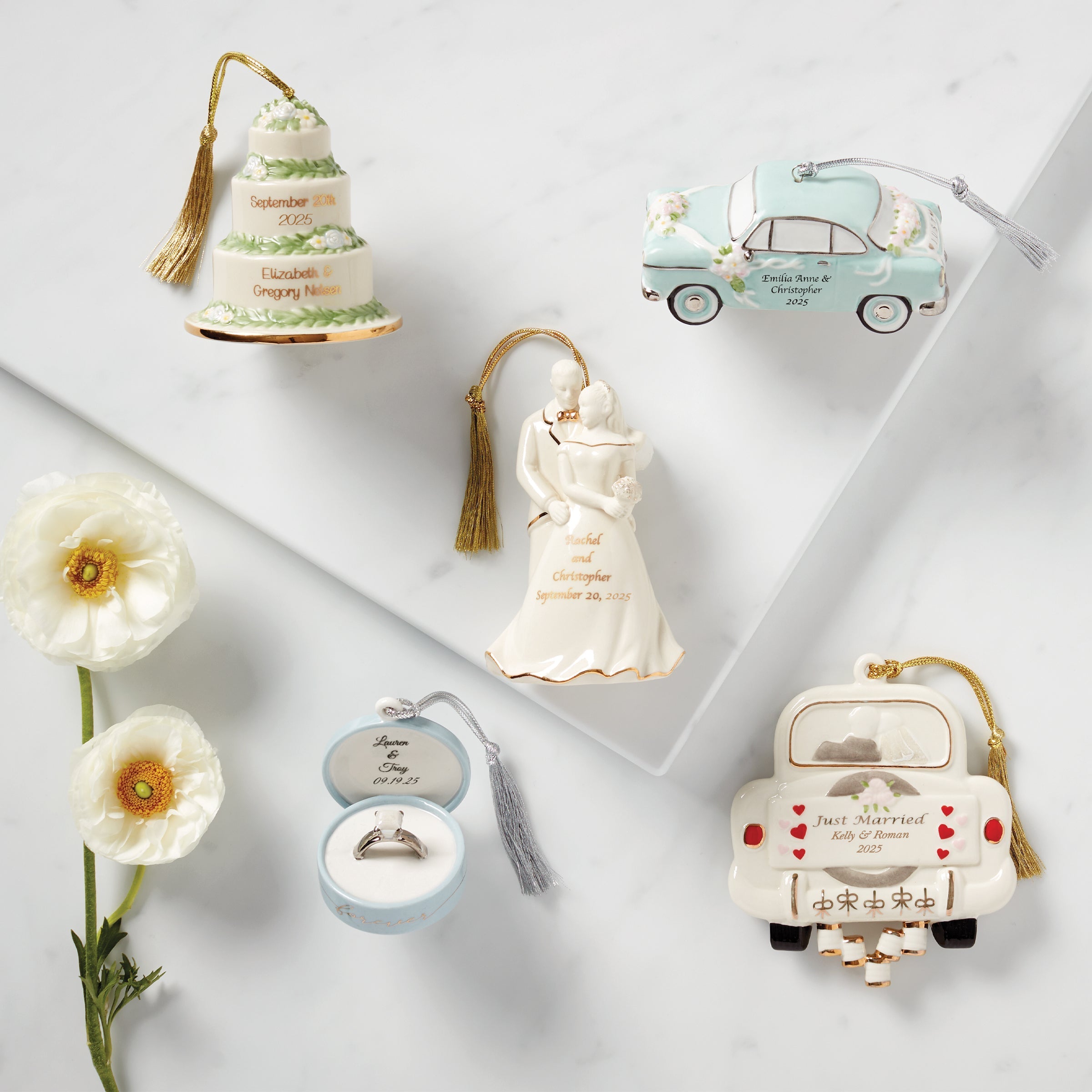 Lenox Westmore Personalized Just Married Ornament - Image 3