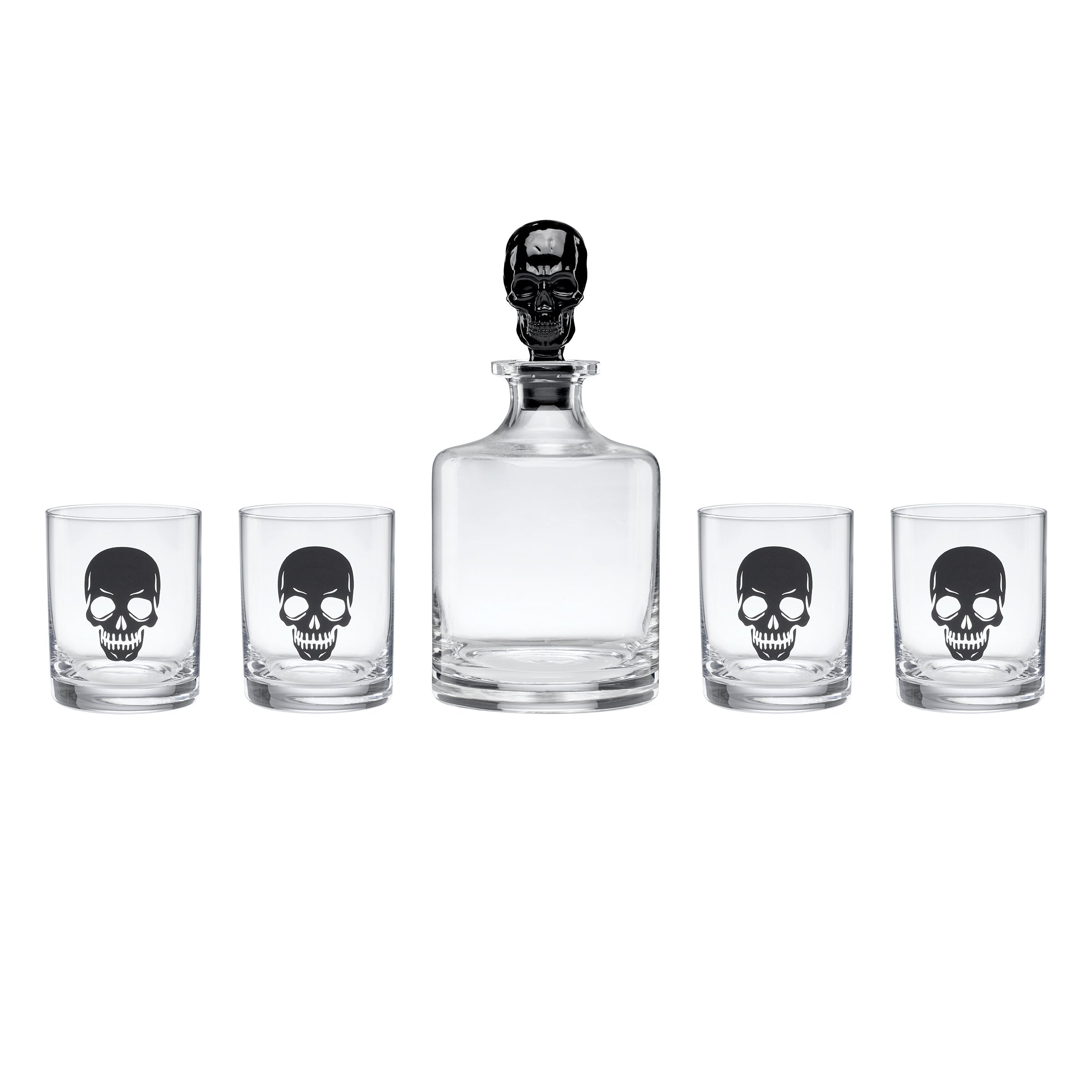 Lenox Westmore Vintro Halloween Skeleton 5-Piece Whiskey Set