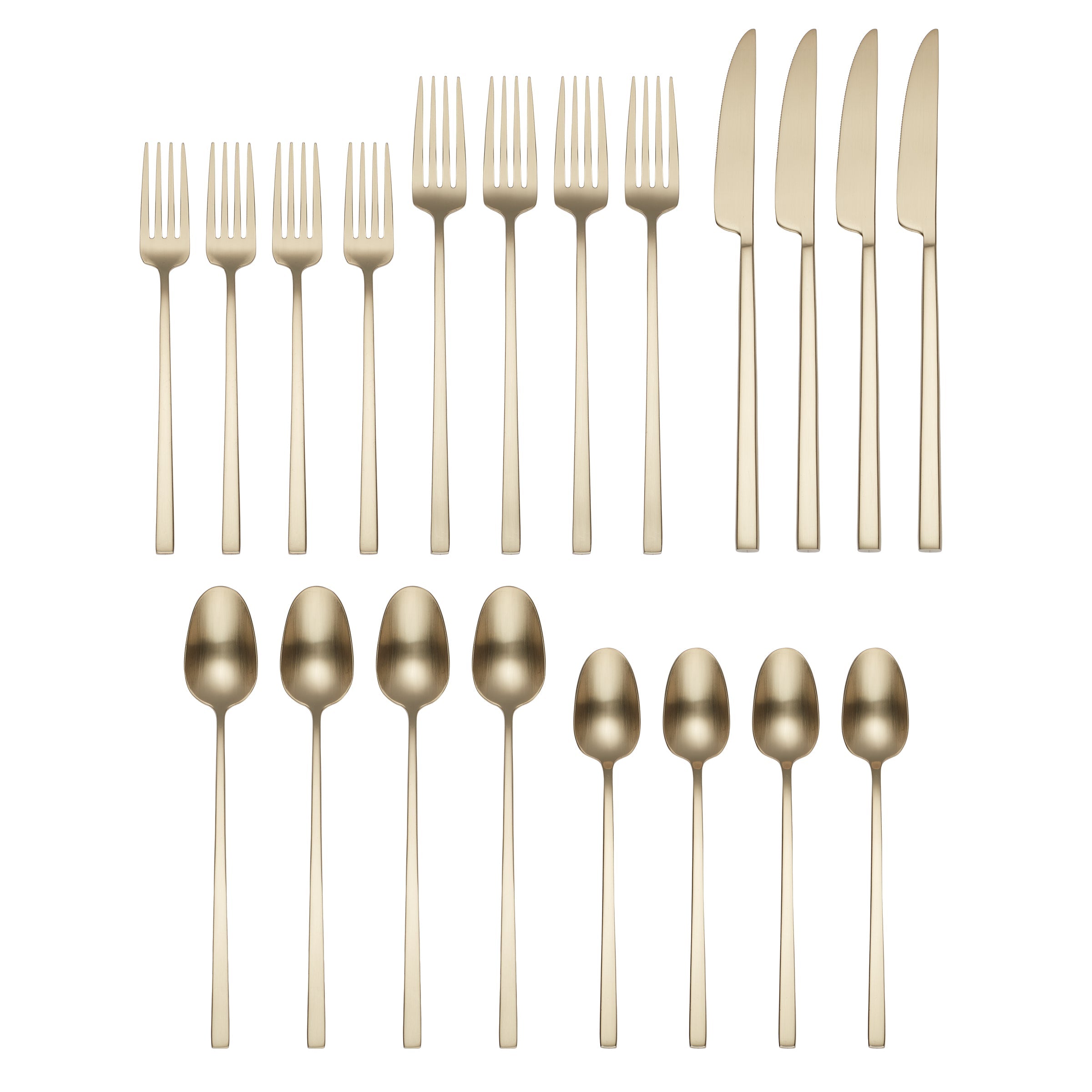 Lenox Westmore Damaris Champagne Satin 20-Piece Flatware Set - Image 2