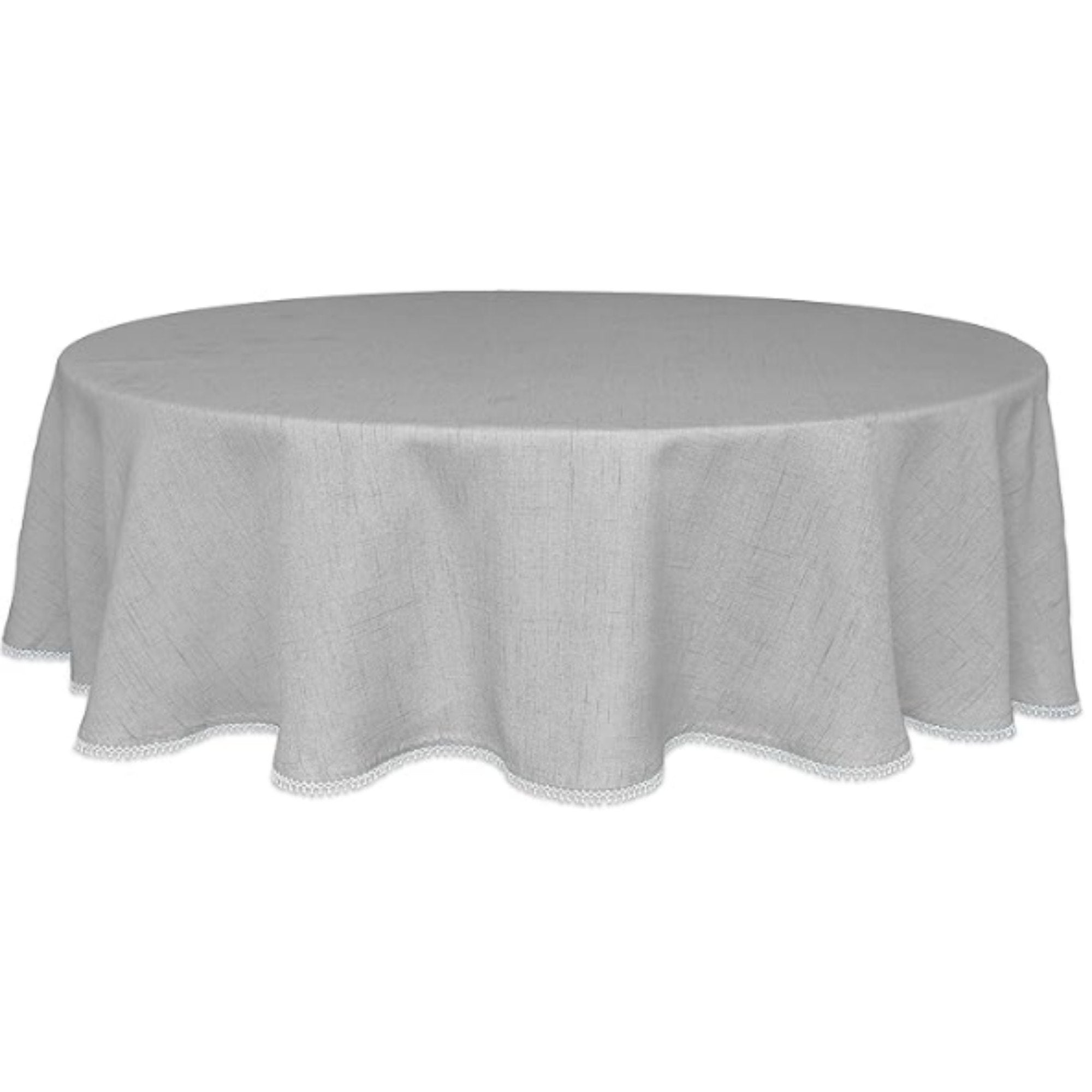 Lenox Westmore French Perle Solid Dove Grey 70x70 Round Tablecloth