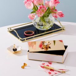Alternative view of Lenox Westmore Make It Pop Navy Glass Vanity Tray
