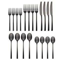 Alternative view of Lenox Westmore Beacon Black Satin 20-Piece Flatware Set