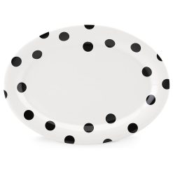 Lenox Westmore Deco Dot Oval Serving Platter