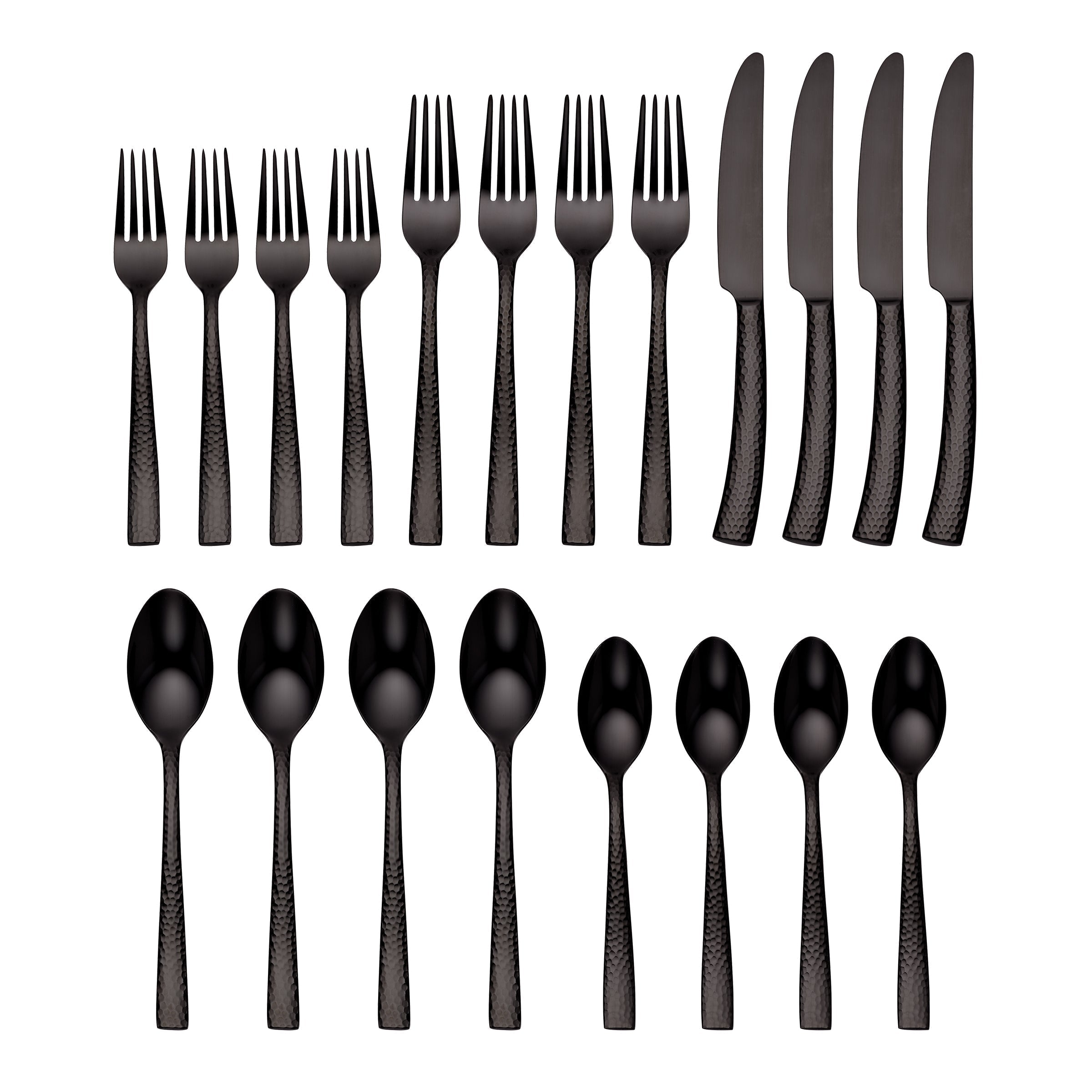 Lenox Westmore Paris Hammered Gunmetal Titanium 20-Piece Flatware Set - Image 5
