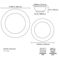 Alternative view of Lenox Westmore British Colonial Bamboo 12-Piece Dinnerware Set