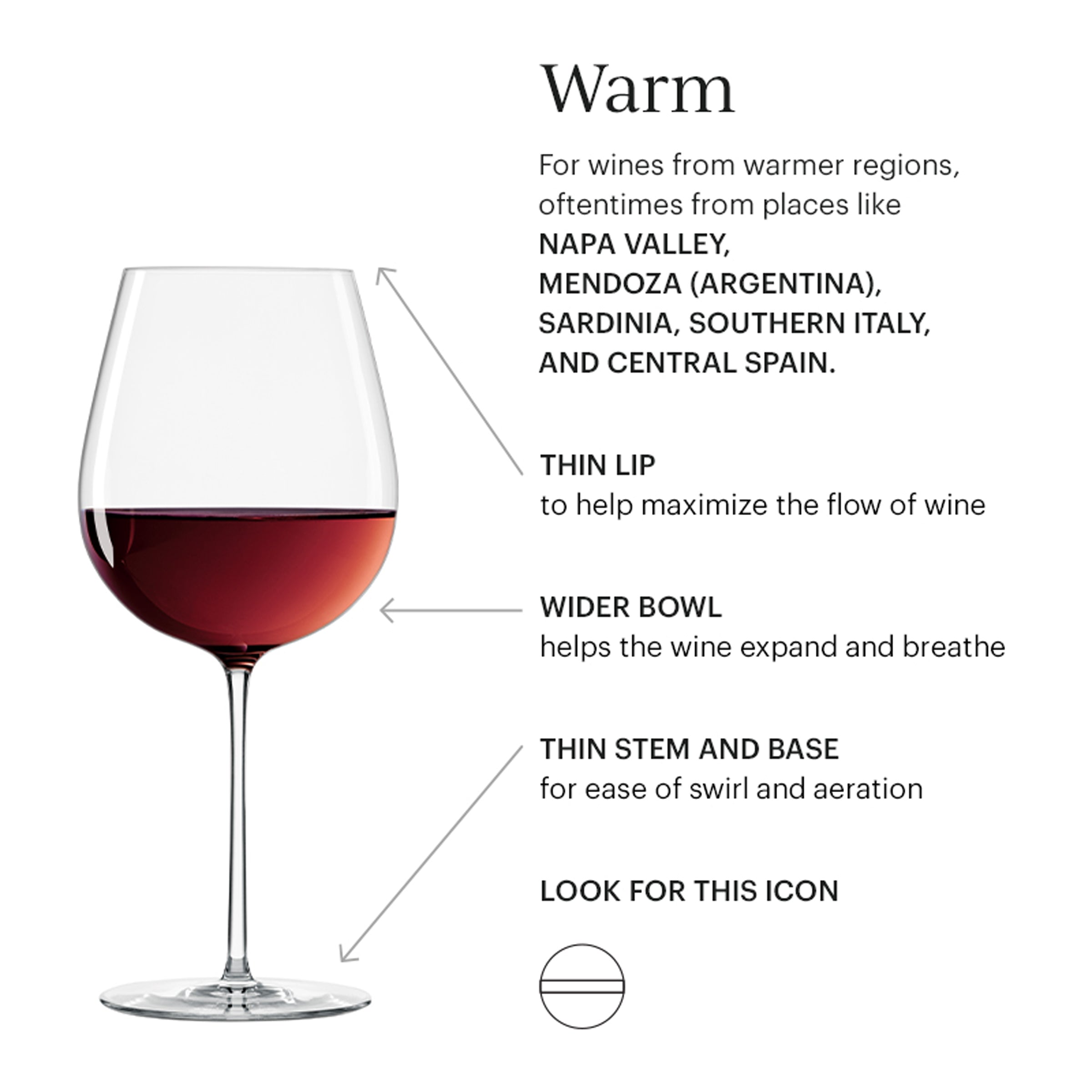 Lenox Westmore Tuscany Signature Series Warm & Cool Region Wine Glasses, Set of 2 - Image 3