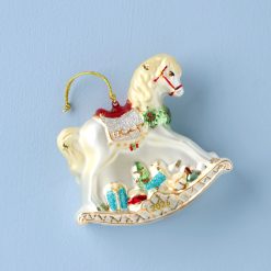 Lenox Westmore 2026 Retro Blown Glass Baby's 1st Rocking Horse Ornament