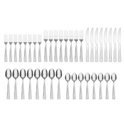 Alternative view of Lenox Westmore Mena Frost 40-Piece Flatware Set with Chrome Caddy