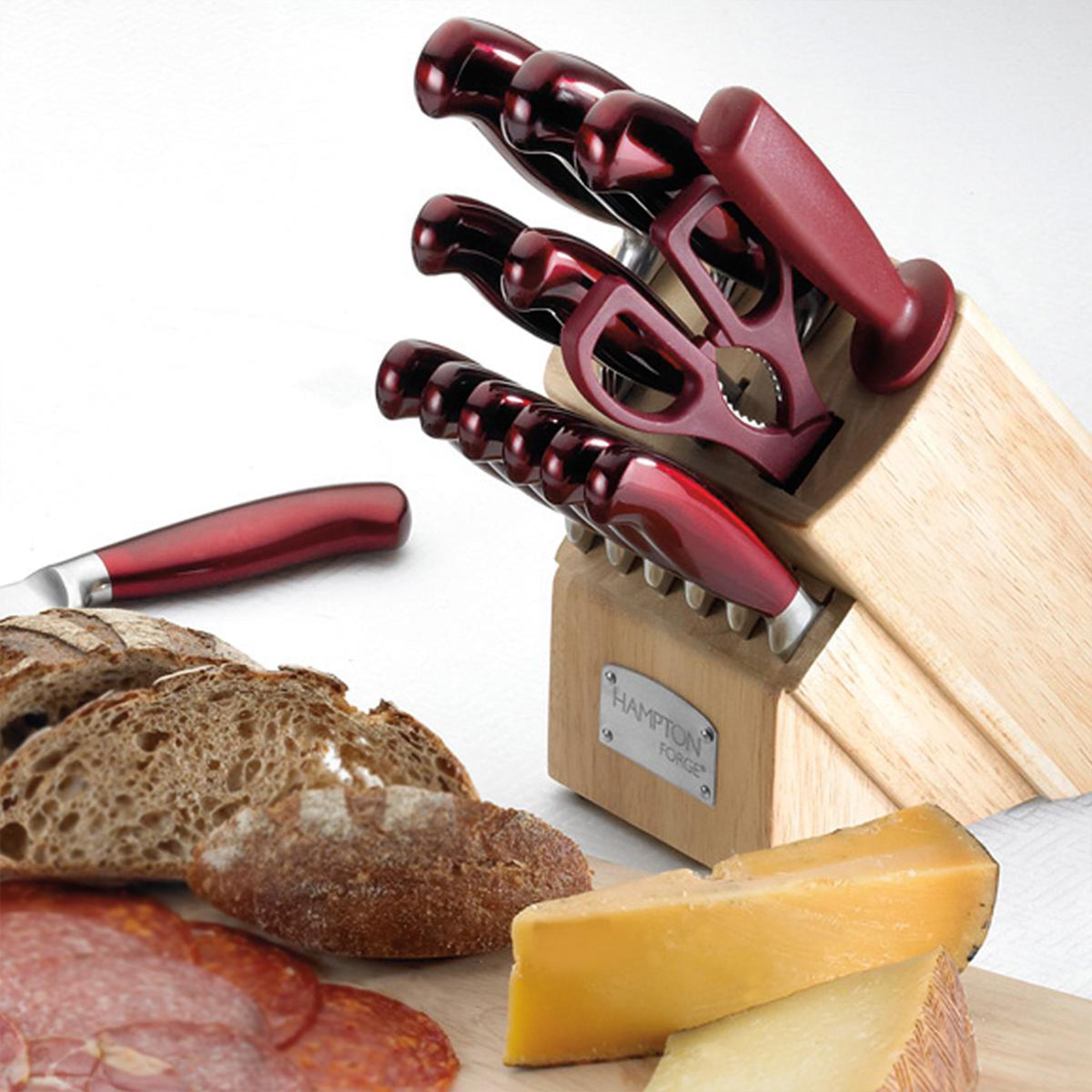 Lenox Westmore Argentum Red 14-Piece Cutlery Block Set - Image 4